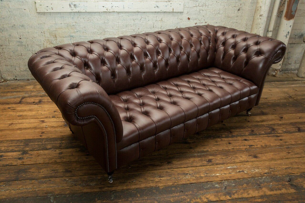 225 Sofa cm Sitzer Design Chesterfield-Sofa, JVmoebel 3 Chesterfield Couch Sofa