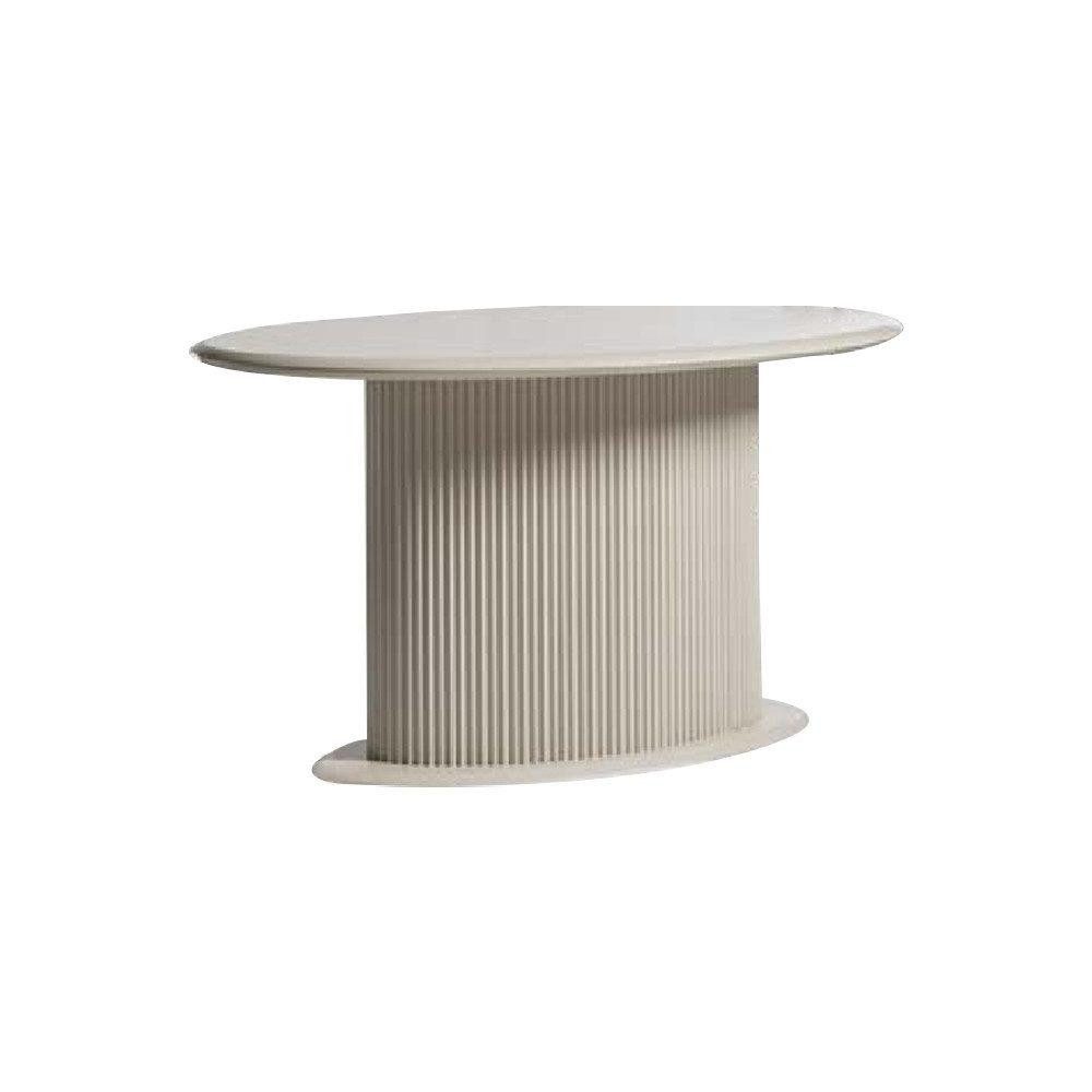 JVmoebel Esstisch Moderne Holztisch Esszimmertisch Esstisch Oval Tisch Holz Beige 140 cm (1-St., 1x Esstisch), Made in Europa