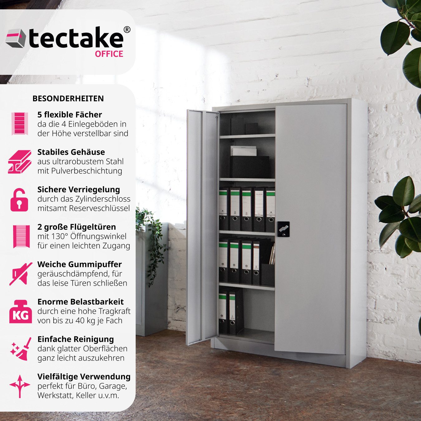 tectake Aktenschrank Blain (Komplettset, 1-St., inkl. günstig online kaufen