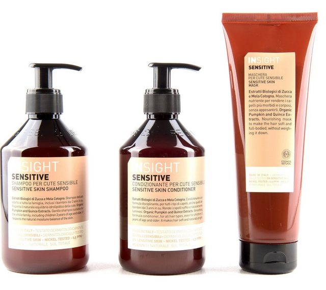 Insight Professional Kopfhaut-Pflegeshampoo Insight Sensitive für empfindliche Kopfhaut Shampoo Conditioner Maske, Set, 1-tlg., Shampoo, Conditioner, Maske