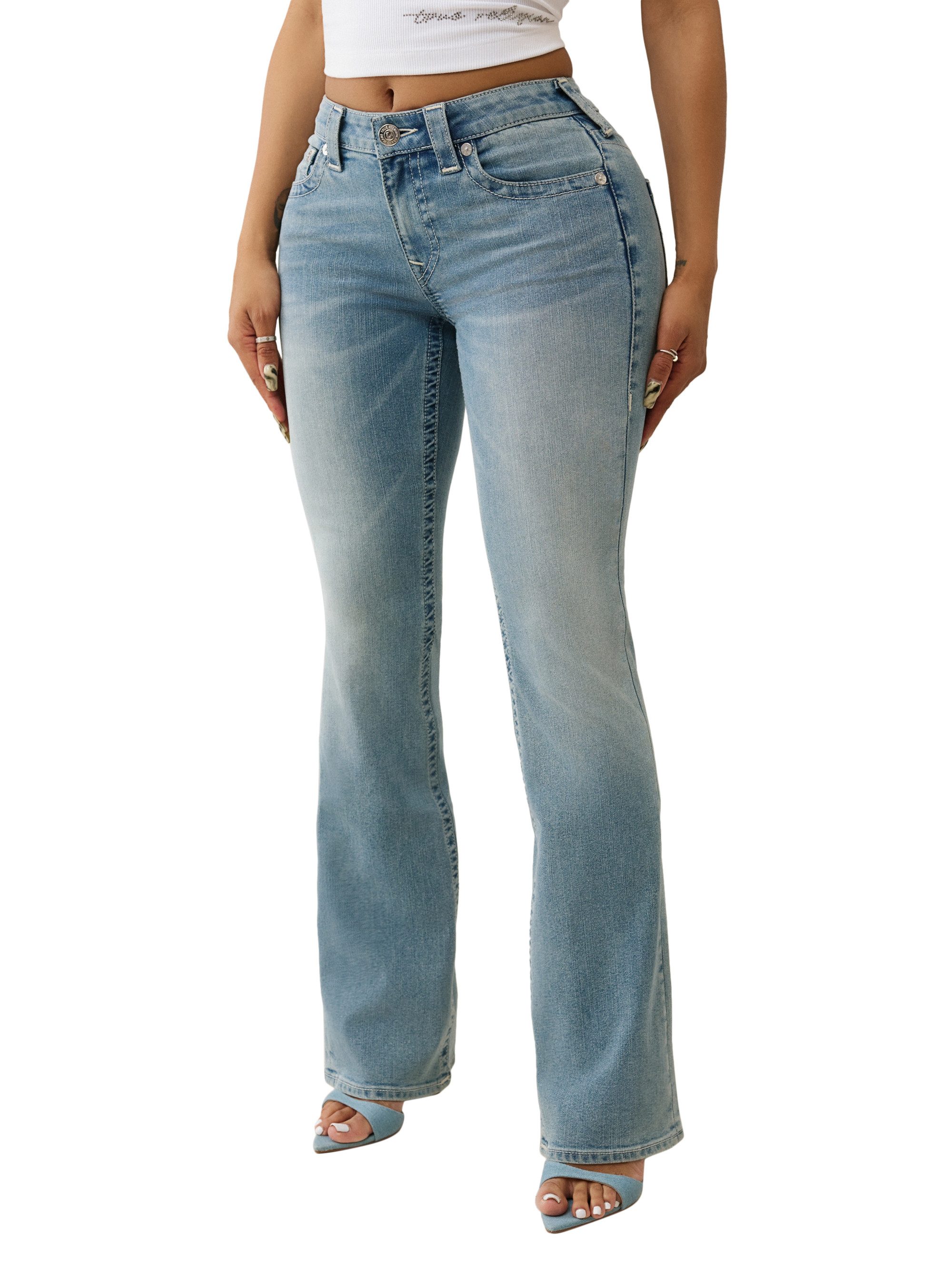 True Religion Bootcut-Jeans BECCA MR BOOTCUT Baumwolle, bootcut fit
