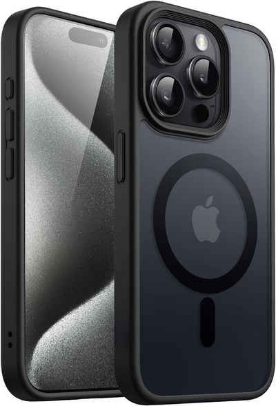 MSM Handyhülle Hülle für Apple iPhone 15 Pro / Max Hard Schutz Case Schwarz