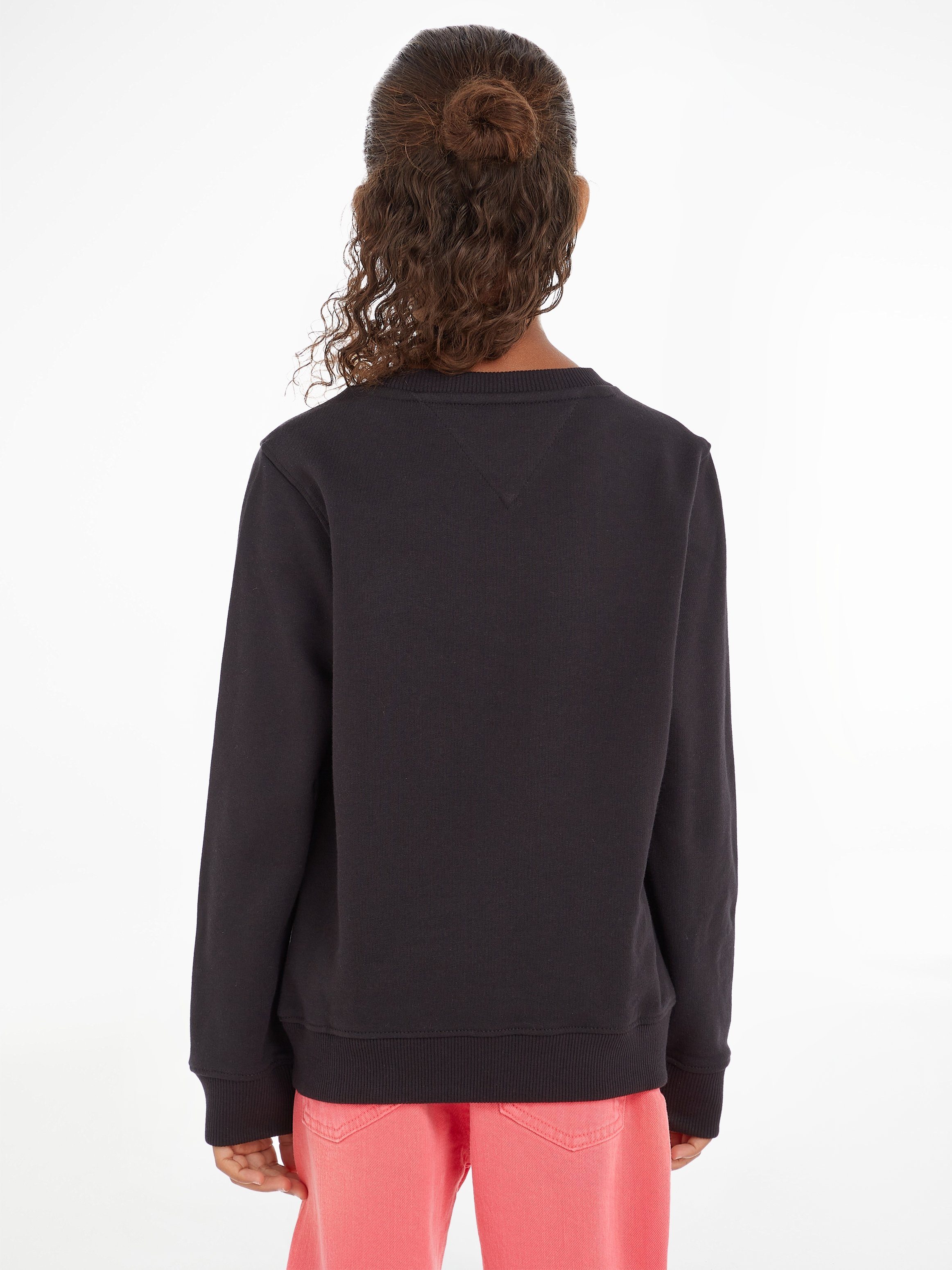 Tommy Hilfiger Sweatshirt ESSENTIAL SWEATSHIRT für Jungen und Mädchen,  Säume mit weichen Rippbündchen