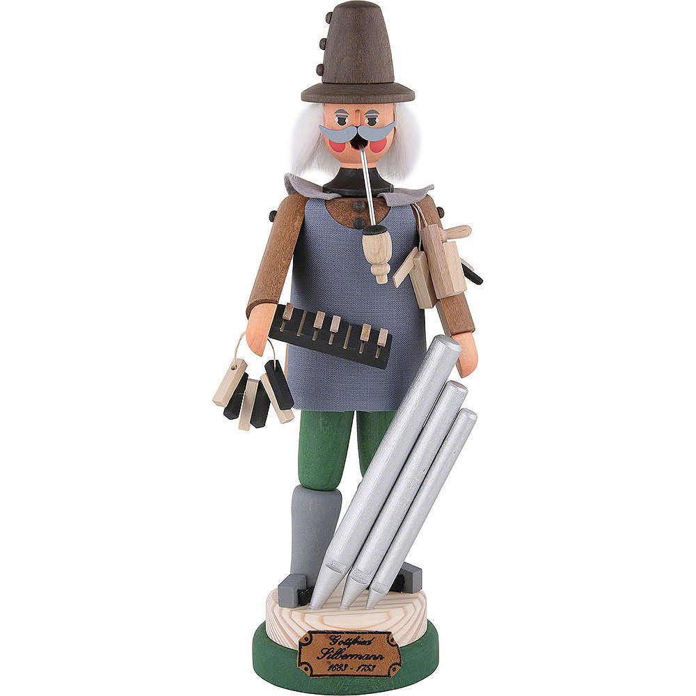 Holzkunst Karl Werner Räuchermännchen Orgelbauer Gottfried Silbermann (27cm) Räuchermann von Karl Werner