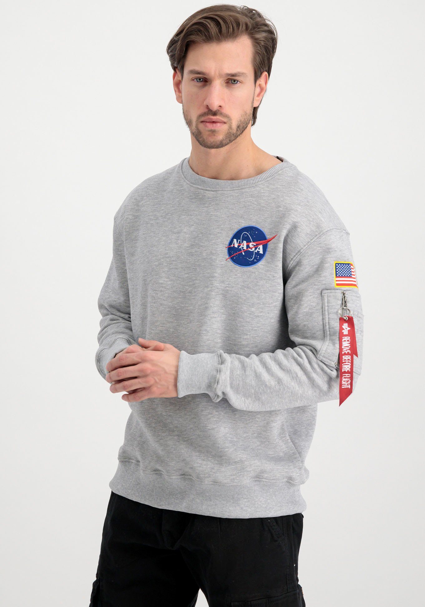 Alpha Industries Sweatshirt Space Shuttle grey heather