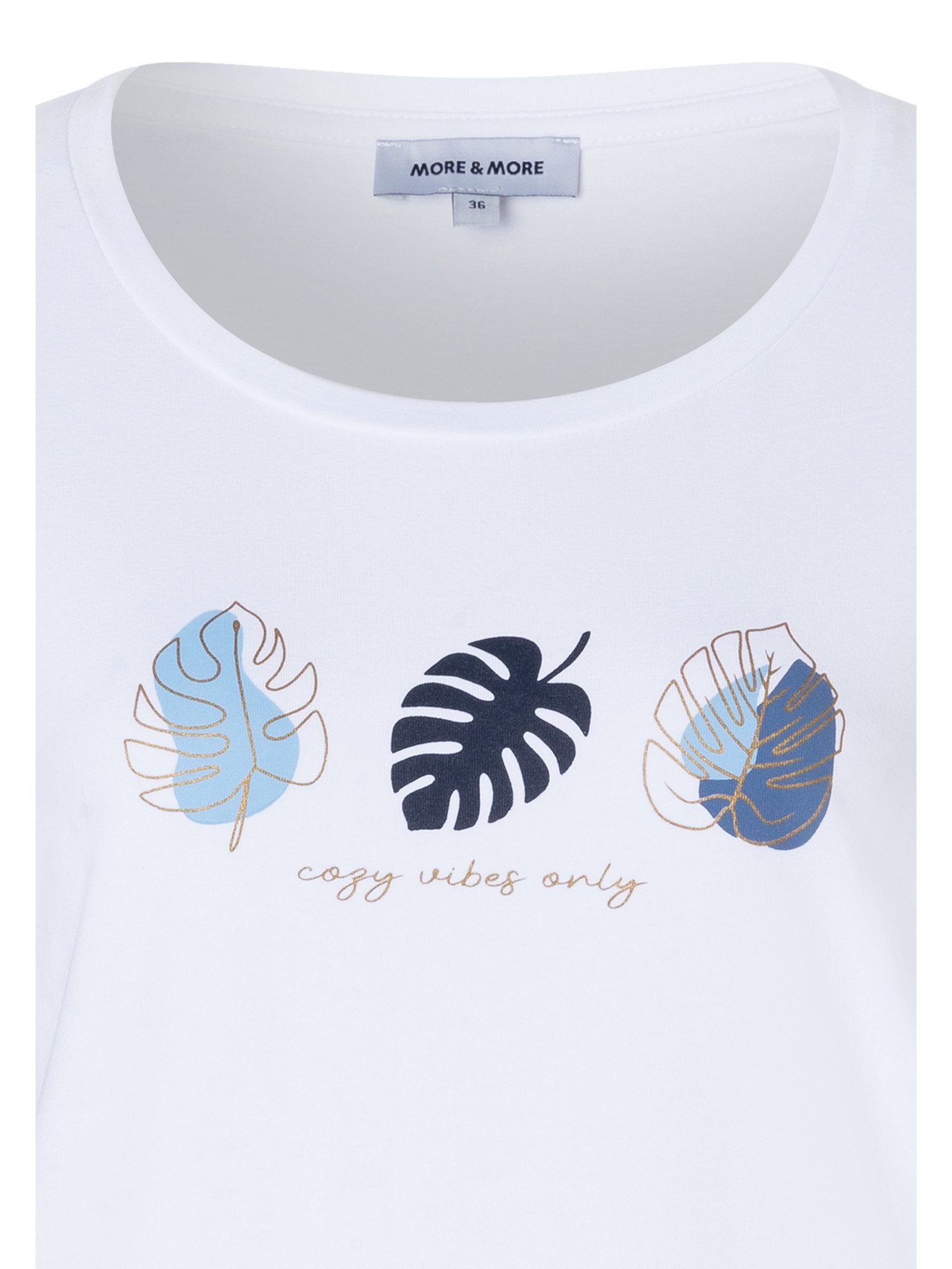 MORE&MORE Kurzarmshirt Baumwollstretchjersey-Kurzarmshirt