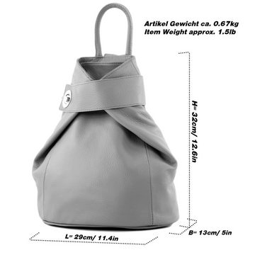 modamoda de Rucksack T179, Echtleder Handmade in Italy