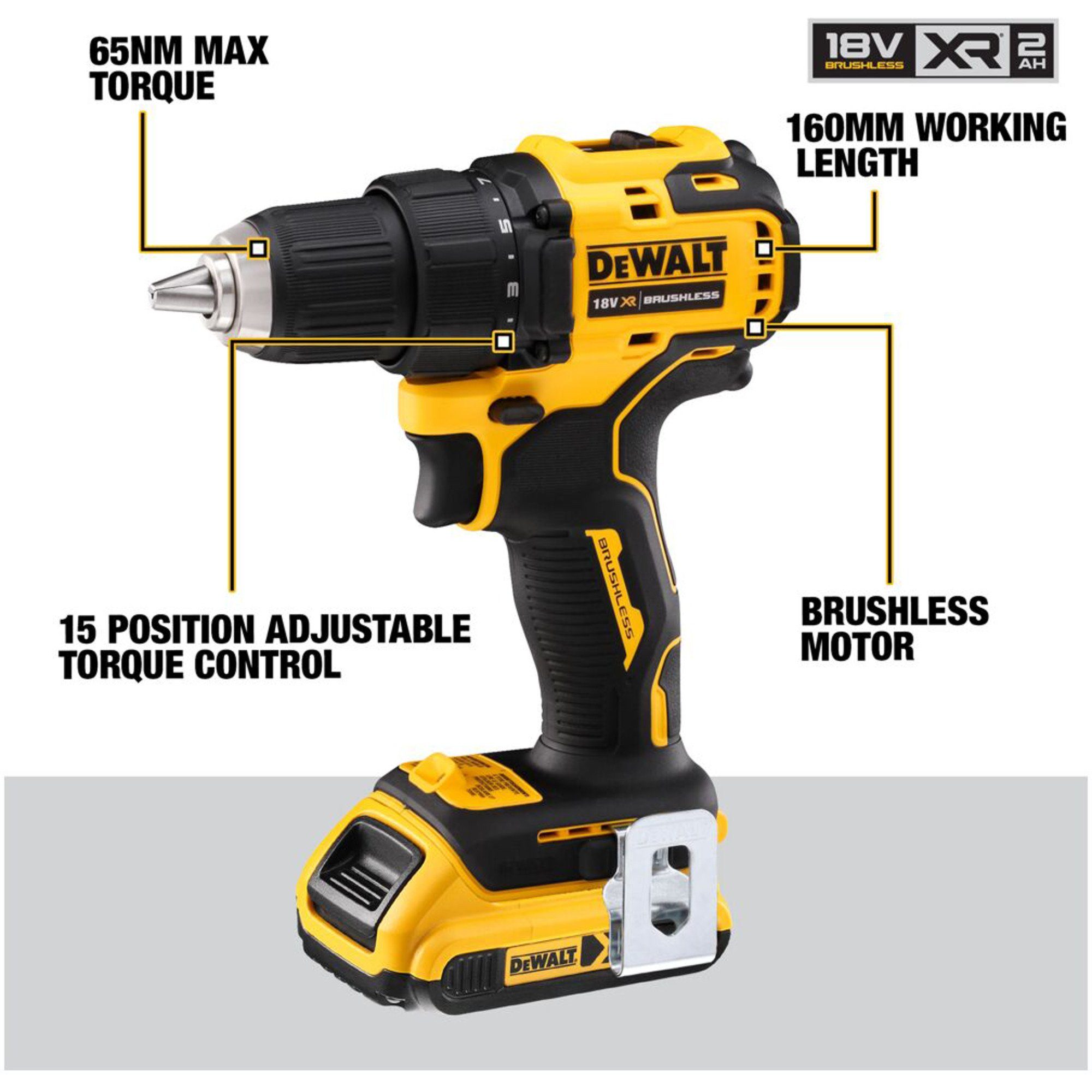 DeWalt Bohrmaschine DEWALT Akku-Bohrschrauber DCD708D2T, 18Volt, günstig online kaufen