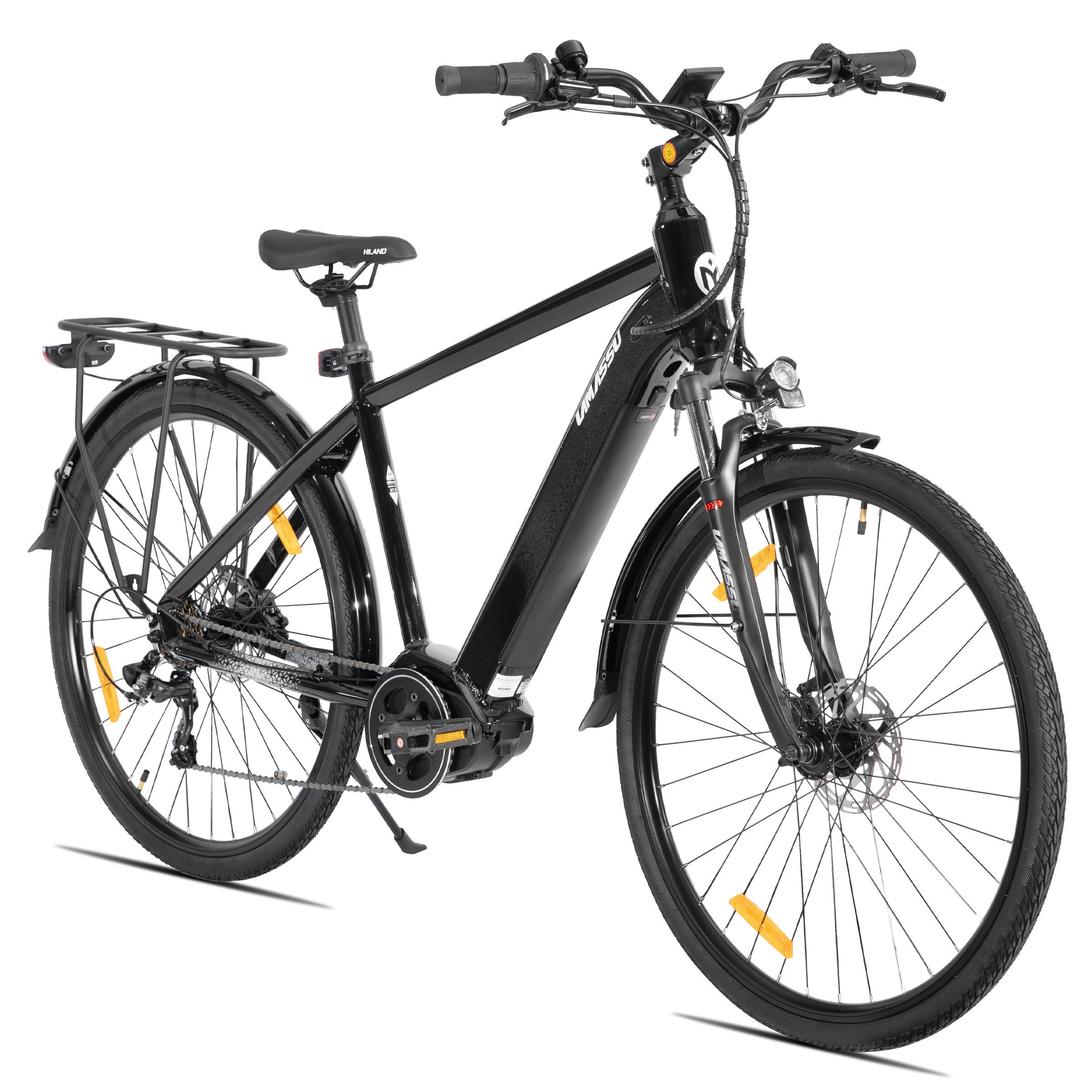 E-Bike 27 Zoll City-E-Bike Allanton 250W mit Gepäckträger & Beleuchtung