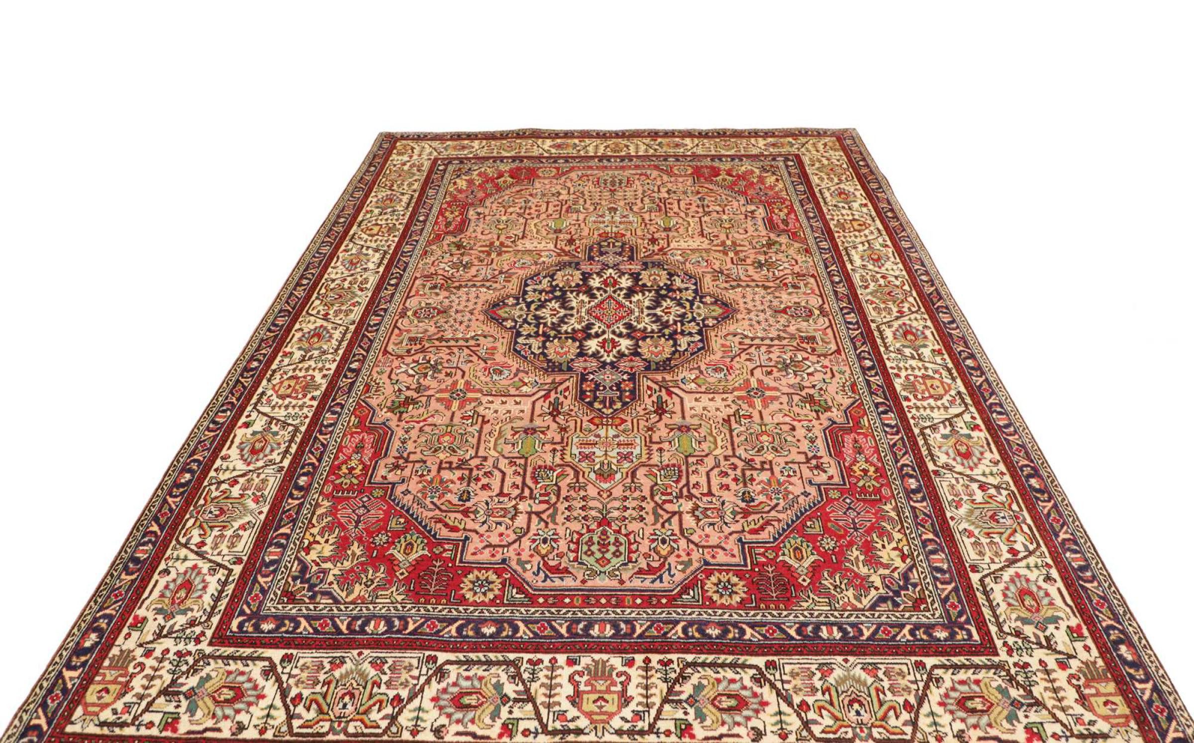 Nain Trading Orientteppich Täbriz 199x303 Handgeknüpfter Orientteppich / Perserteppich, rechteckig, Höhe: 12 mm