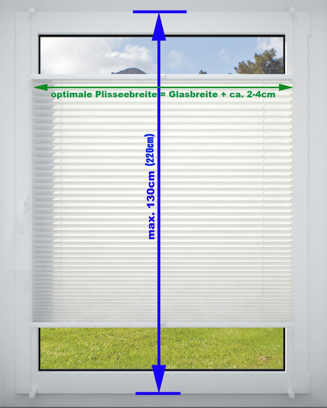 DécoProfi Plissee Plissee Klemmfix ohne Bohren, blickdicht, ohne Bohren, verspannt, Klemmfix, Stufenlos verstellbar – Bild 2 von 5