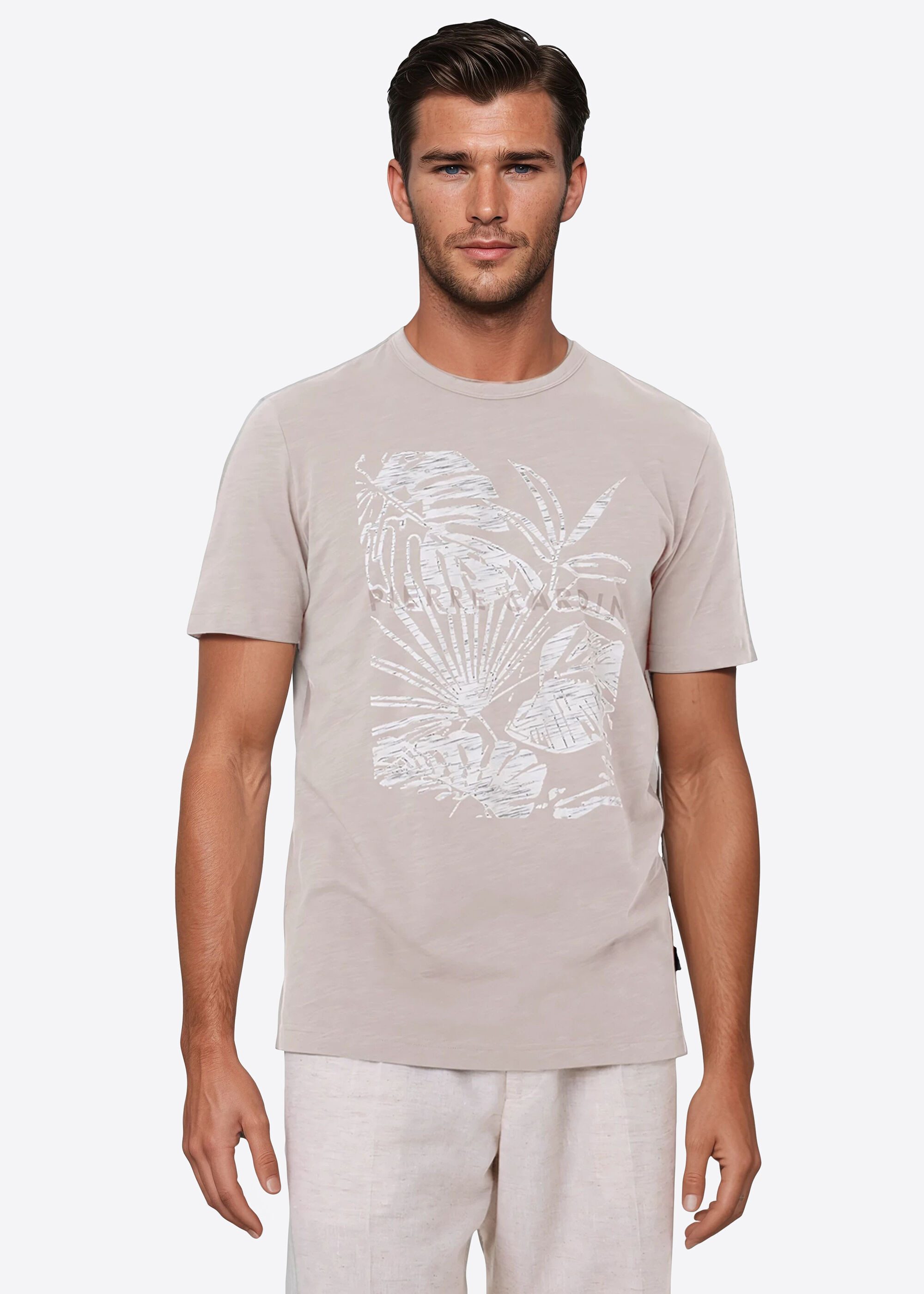 Pierre Cardin Print-Shirt mit tropischem Motiv günstig online kaufen