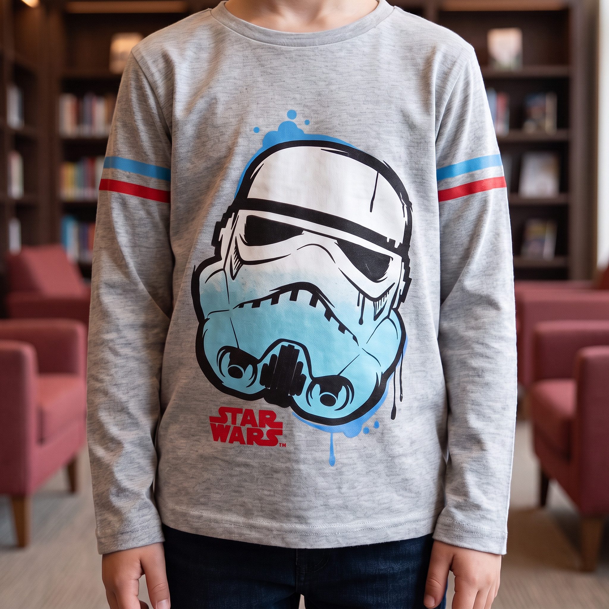 Disney Print-Shirt Star Wars Storm Trooper Kinder Jungen langarm Shirt Gr. 110-140 – Bild 4 von 5