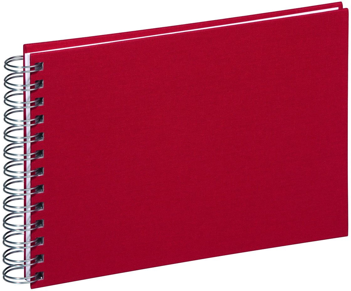 Fotoalbum Spiralalbum 24x17cm 40 Seiten rot.