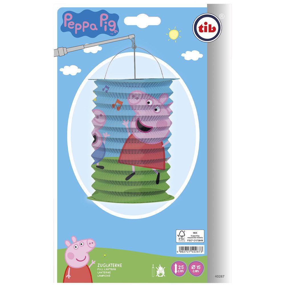 TIB Heyne Umzugslaterne Peppa Wutz - Zuglaterne - aus Papier - Ø = 15 cm günstig online kaufen