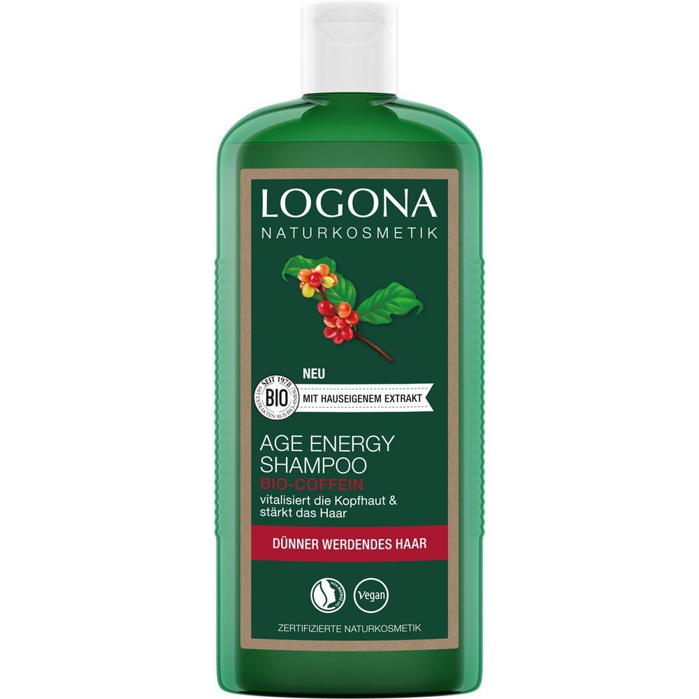 LOGONA Haarshampoo Age Energy Shampoo Bio-Coffein, 250 ml
