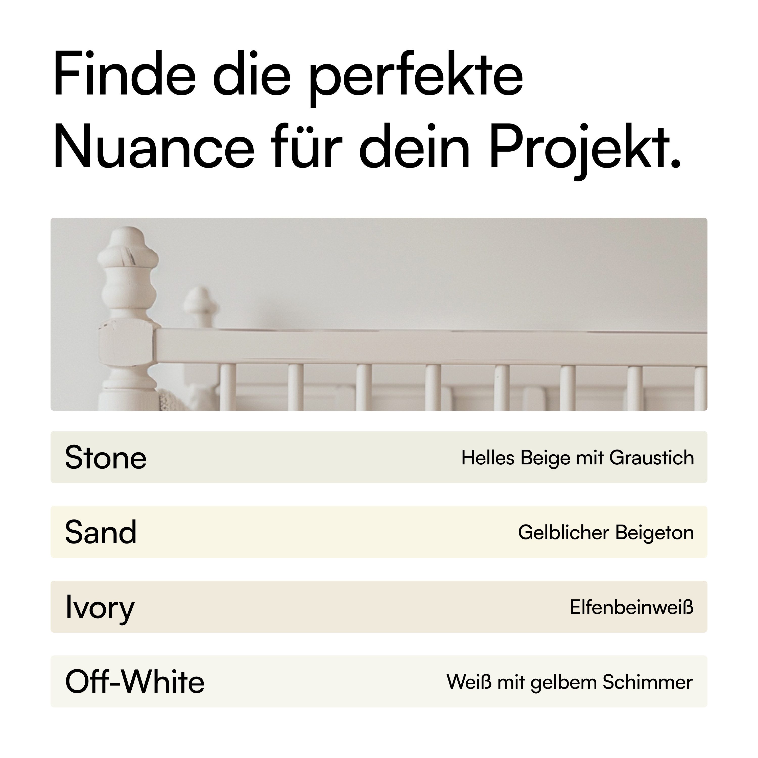 shelfmade Kreidefarbe Kreidefarbe Möbel Shabby Chic Holzlack DIY - Chalk Paint matter Look – Bild 3 von 5