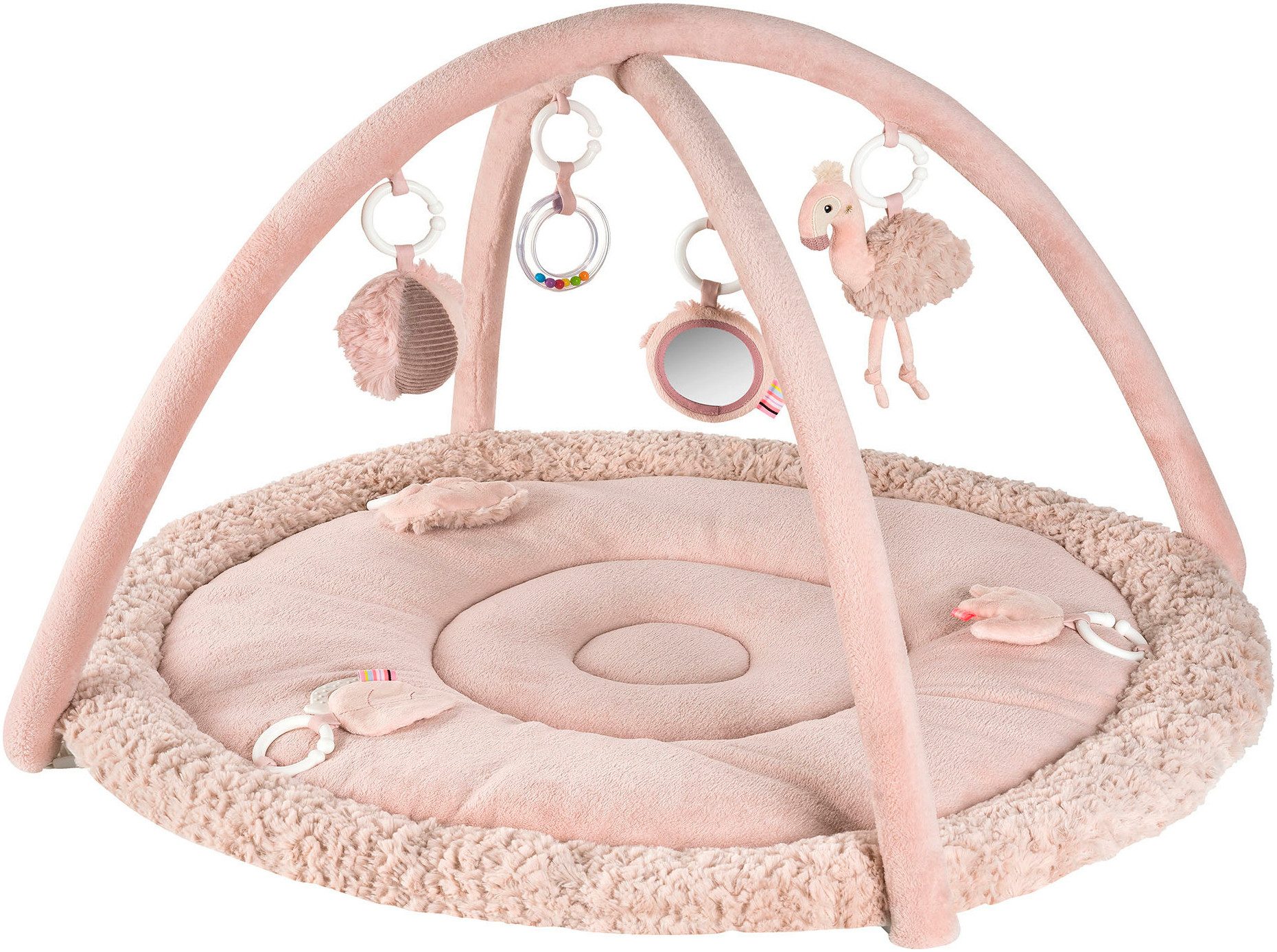 Fehn Spielbogen Lazy, Crazy & Pink, Flamingo, 3-D-Activity-Decke, mit 5 abn günstig online kaufen