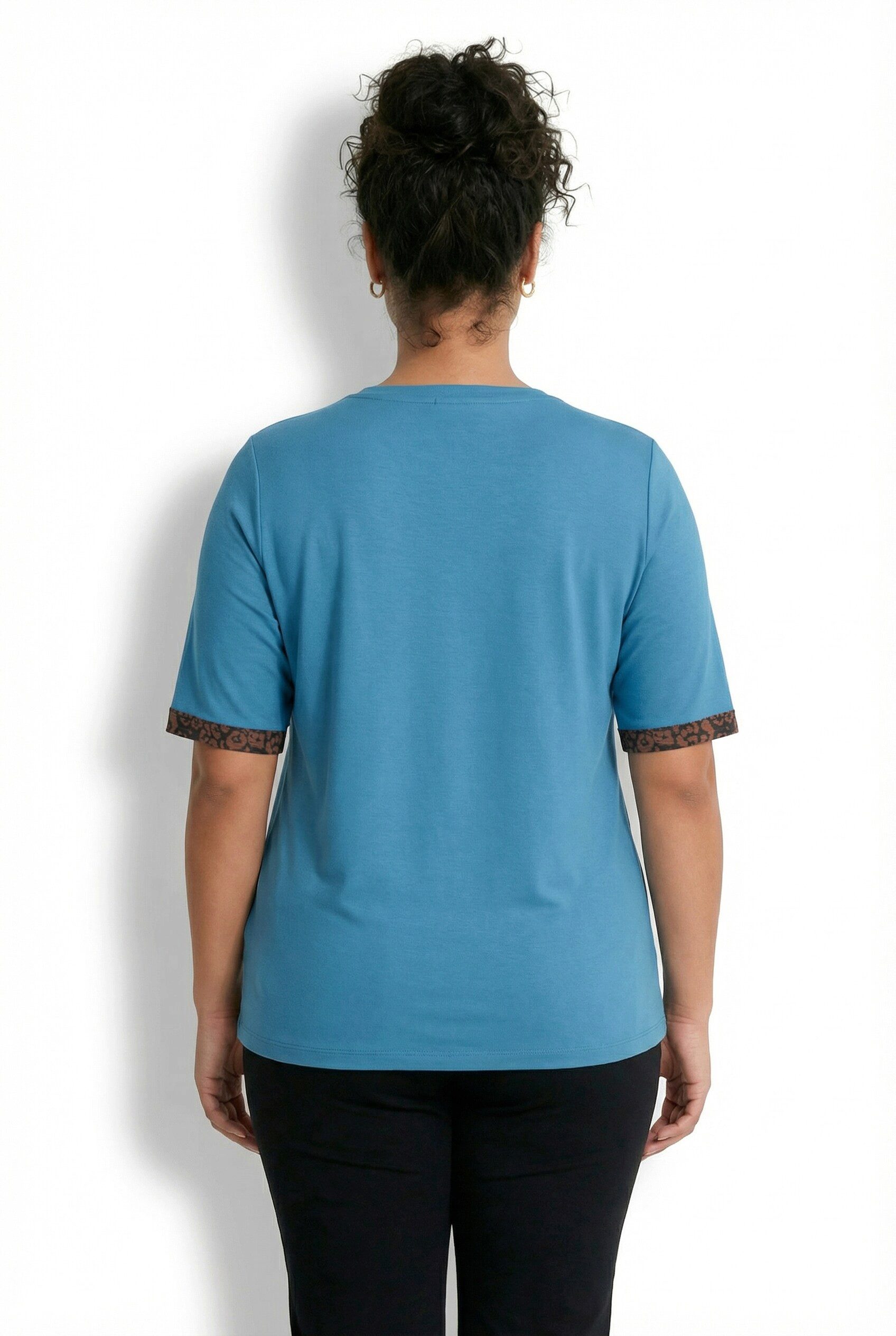 Ulla Popken T-Shirt Funktions-Shirt Motivdruck Classic Rundhals