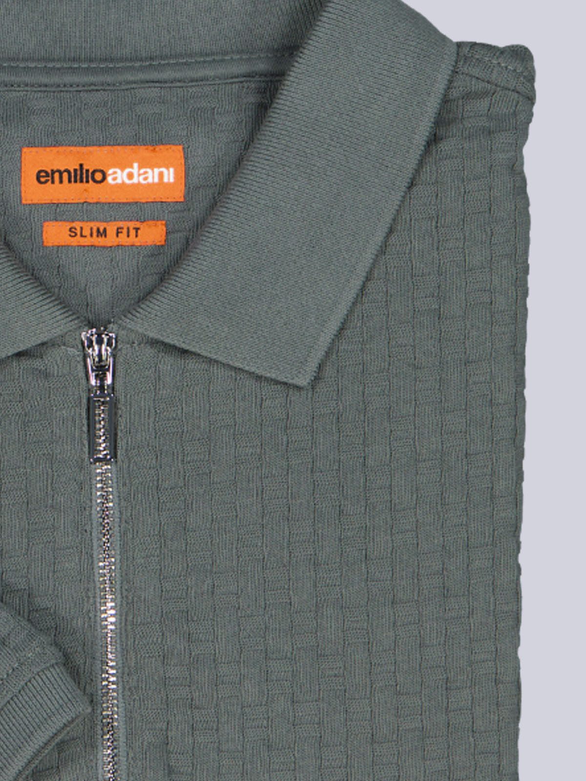 emilio adani Poloshirt Herren Polo-Shirt uni, Petrolblau