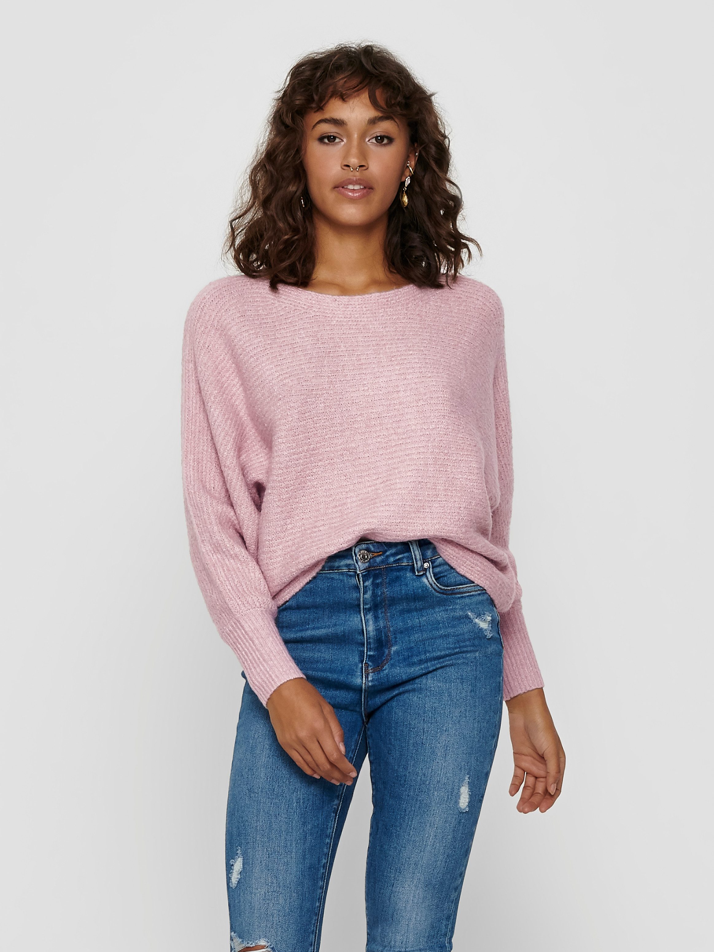 ONLY Strickpullover ONLDANIELLA L/S PULLOVER KNT NOOS Materialmix, regular fit