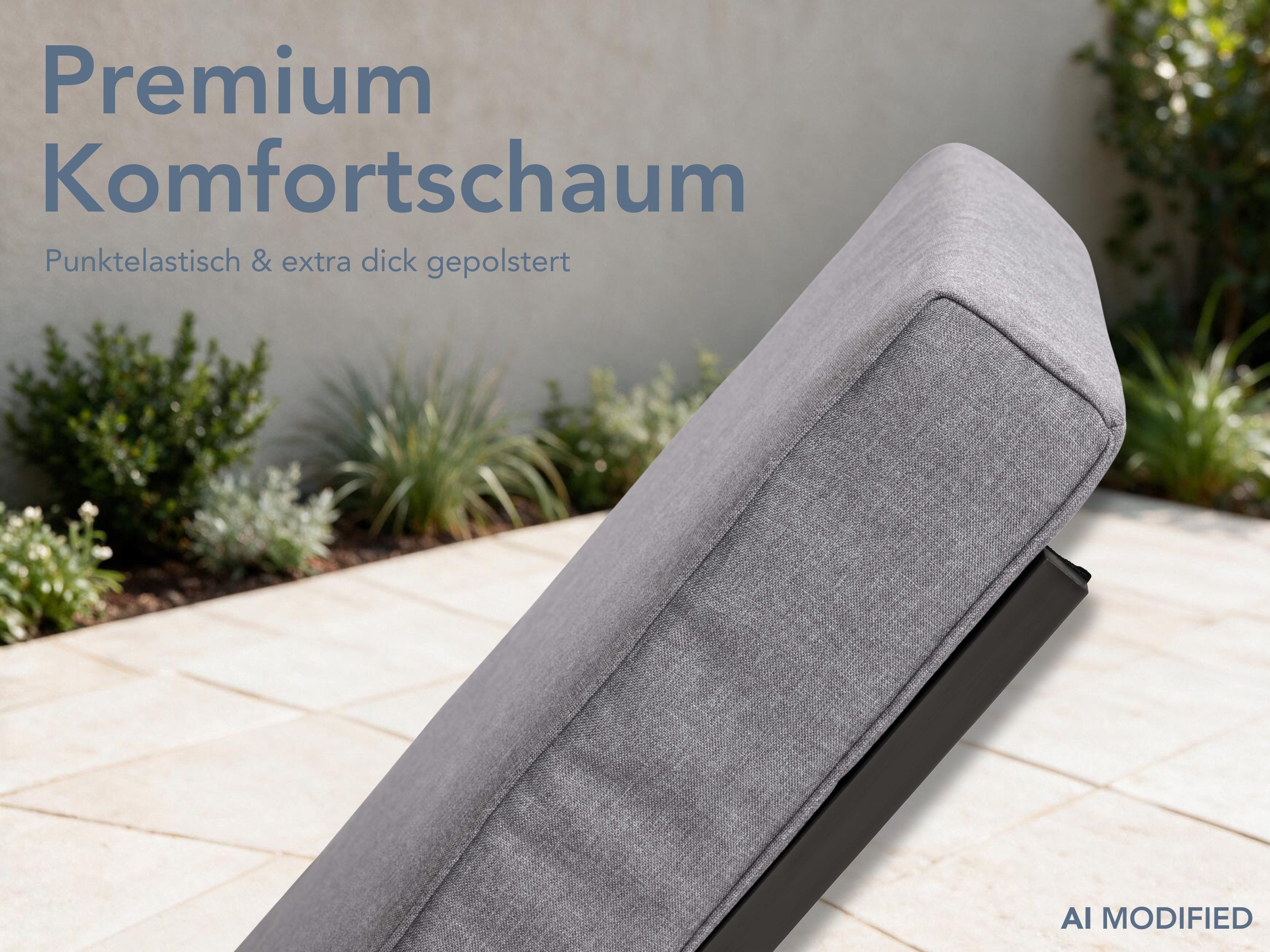 XDREAM Liegenauflage XXL, extra dicke Auflage für Gartenliege und Sonnenliege, (1 St), indoor & outdoor, waschbar, ca. 200 x 60 x 10 cm