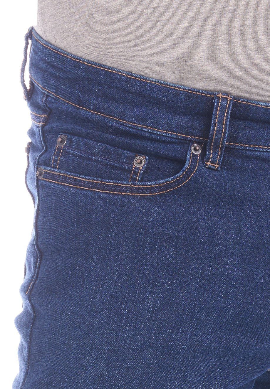 Paddock's Slim-fit-Jeans Herren Jeanshose Ranger Slim mit Hose Fit Stone Pipe Denim Stretch (4318) Night