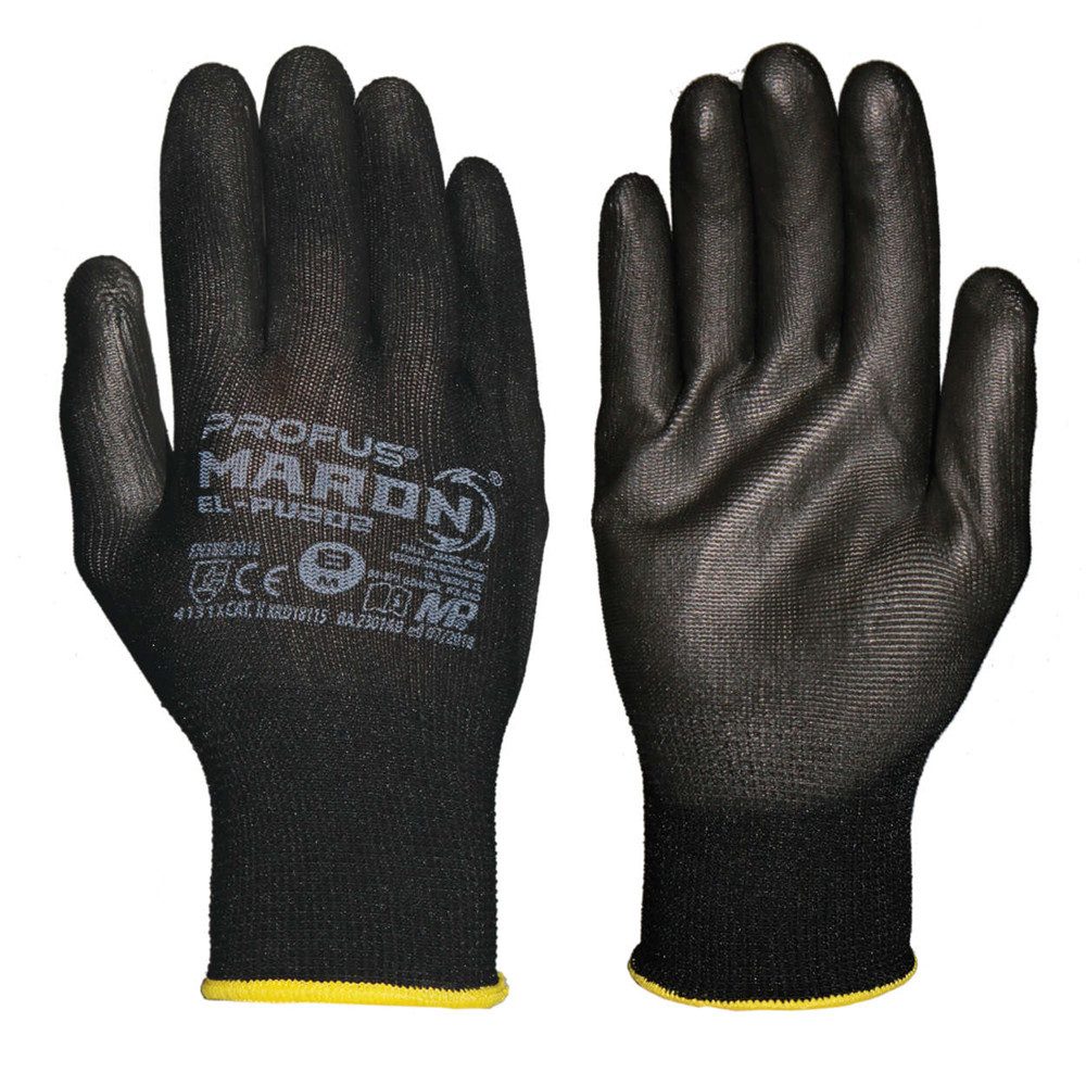 Profus Arbeitshandschuh-Set 12 Paar Handschuhe Arbeitshandschuhe Mechanikerhandschuhe Schwarz