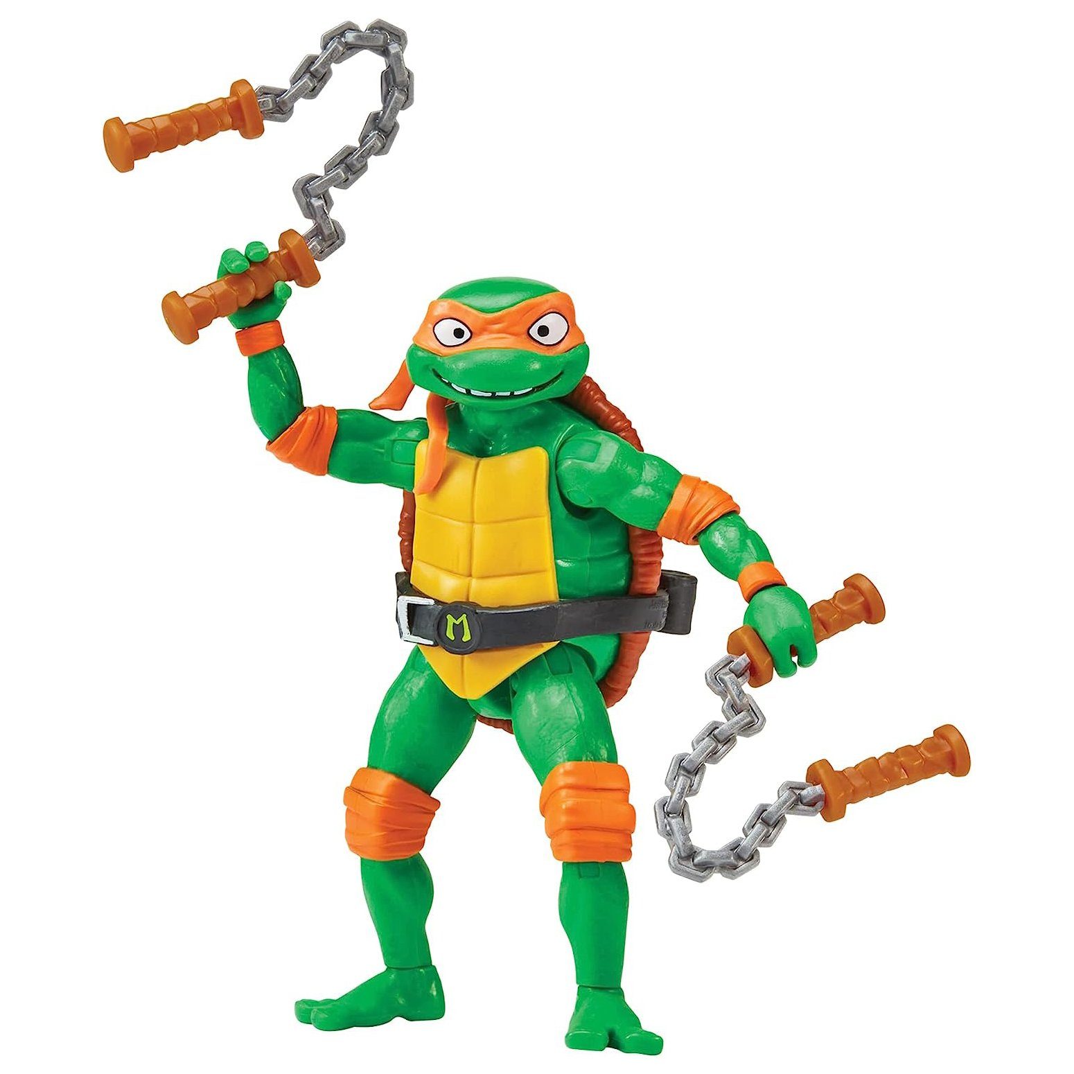 Playmates Toys Actionfigur Mutant Mayhem 10cm Figur, (inkl. Waffe im filmgetreuen Design), TMNT Figur: Michelangelo