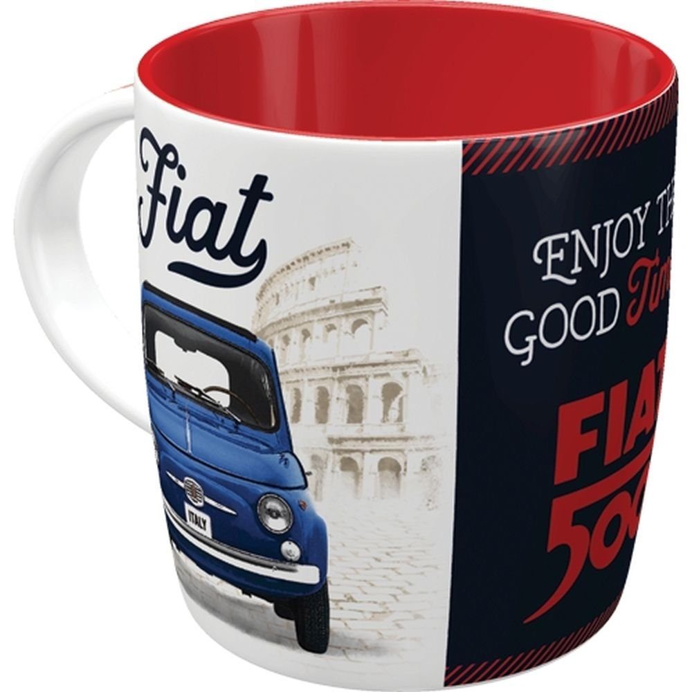 Nostalgic-Art Tasse Kaffeetasse - Fiat - Fiat 500 Enjoy The Good Times
