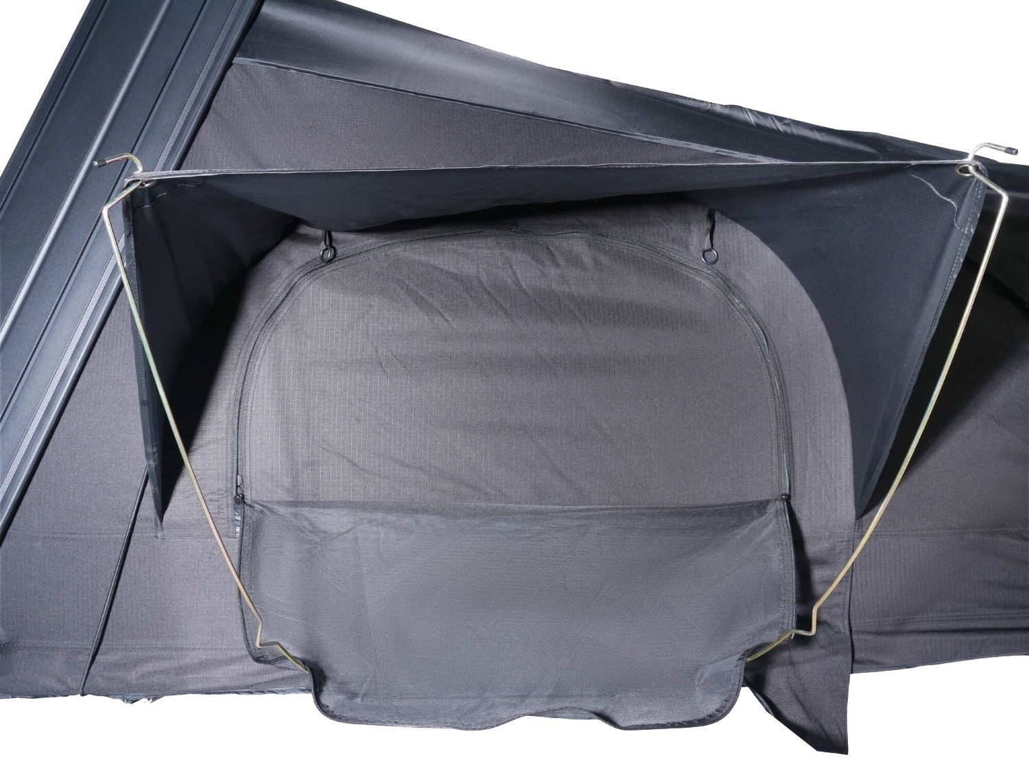 bene living Dachzelt Aluminium Hybriddachzelt AeroSummit Fold #3 by Camper's Delight, Personen: 2, inkl. Matratze, Windschutzmarkise und Leiter