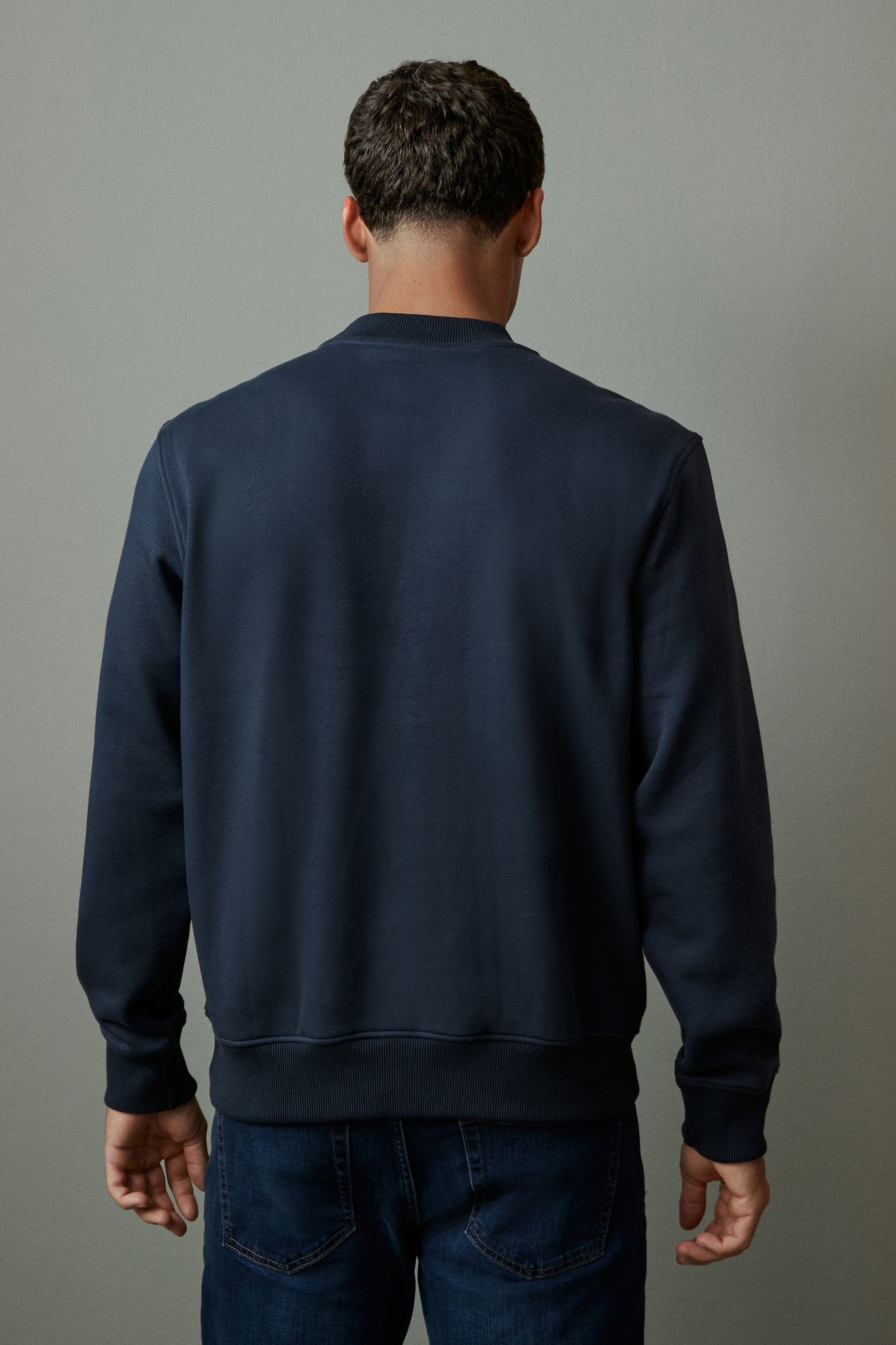 Blue Next mit Dark Sweatshirt Weihnachtsmotiv Navy Pullover (1-tlg)