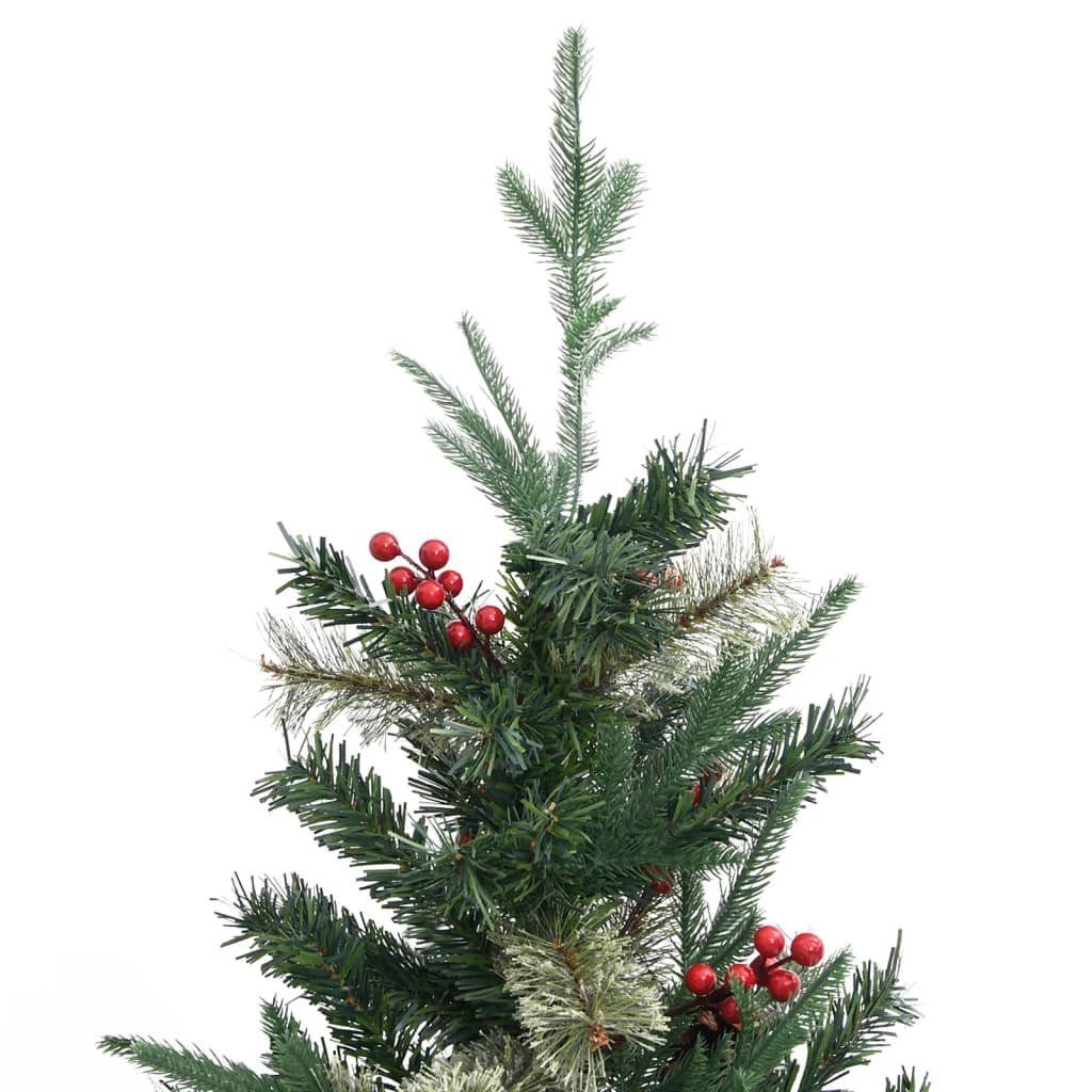 furnicato Künstlicher Weihnachtsbaum Weihnachtsbaum & Zapfen 120 cm PE mit PVC Grün