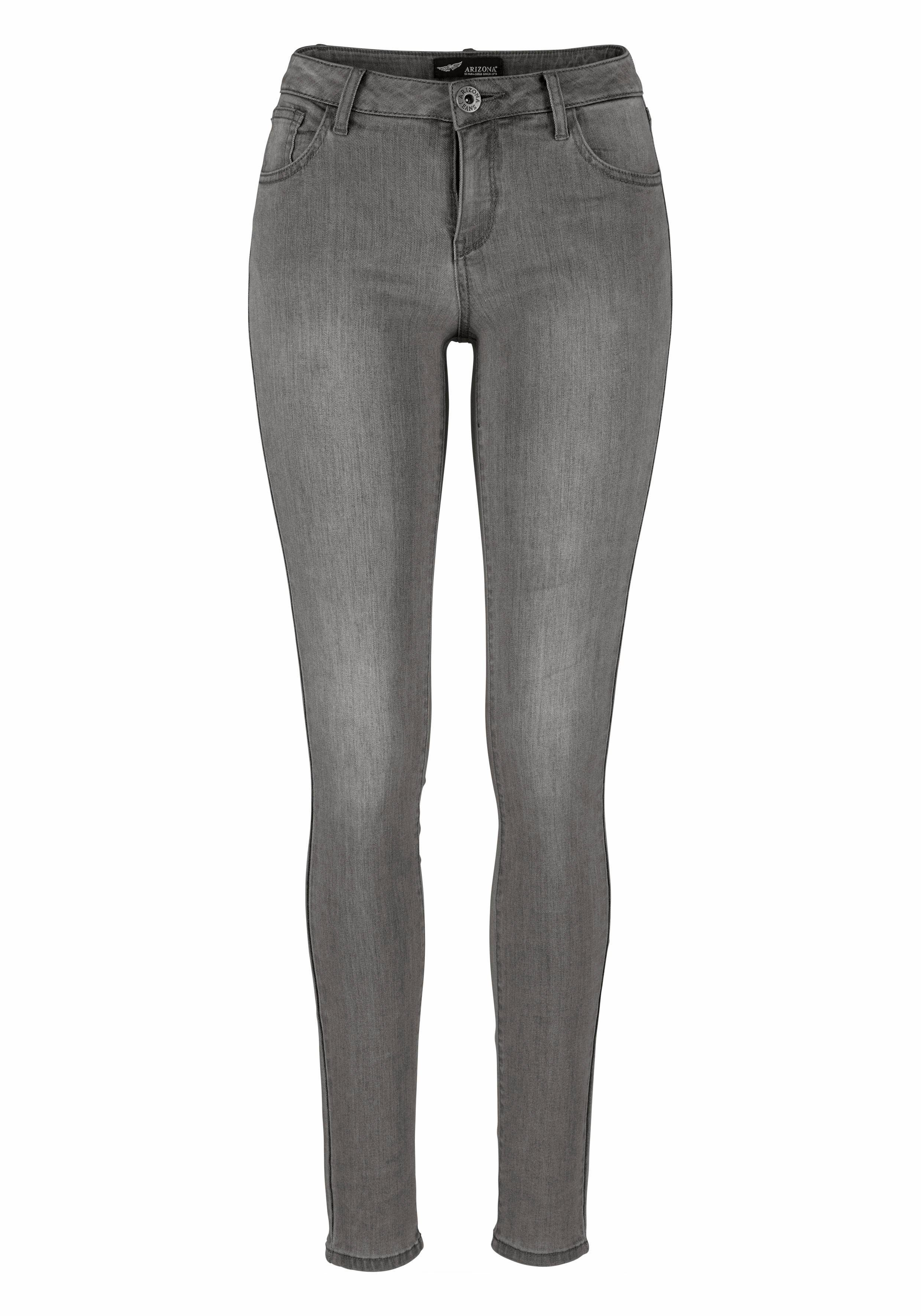 Arizona Skinny-fit-Jeans Ultra-Stretch Mid Waist grey-used