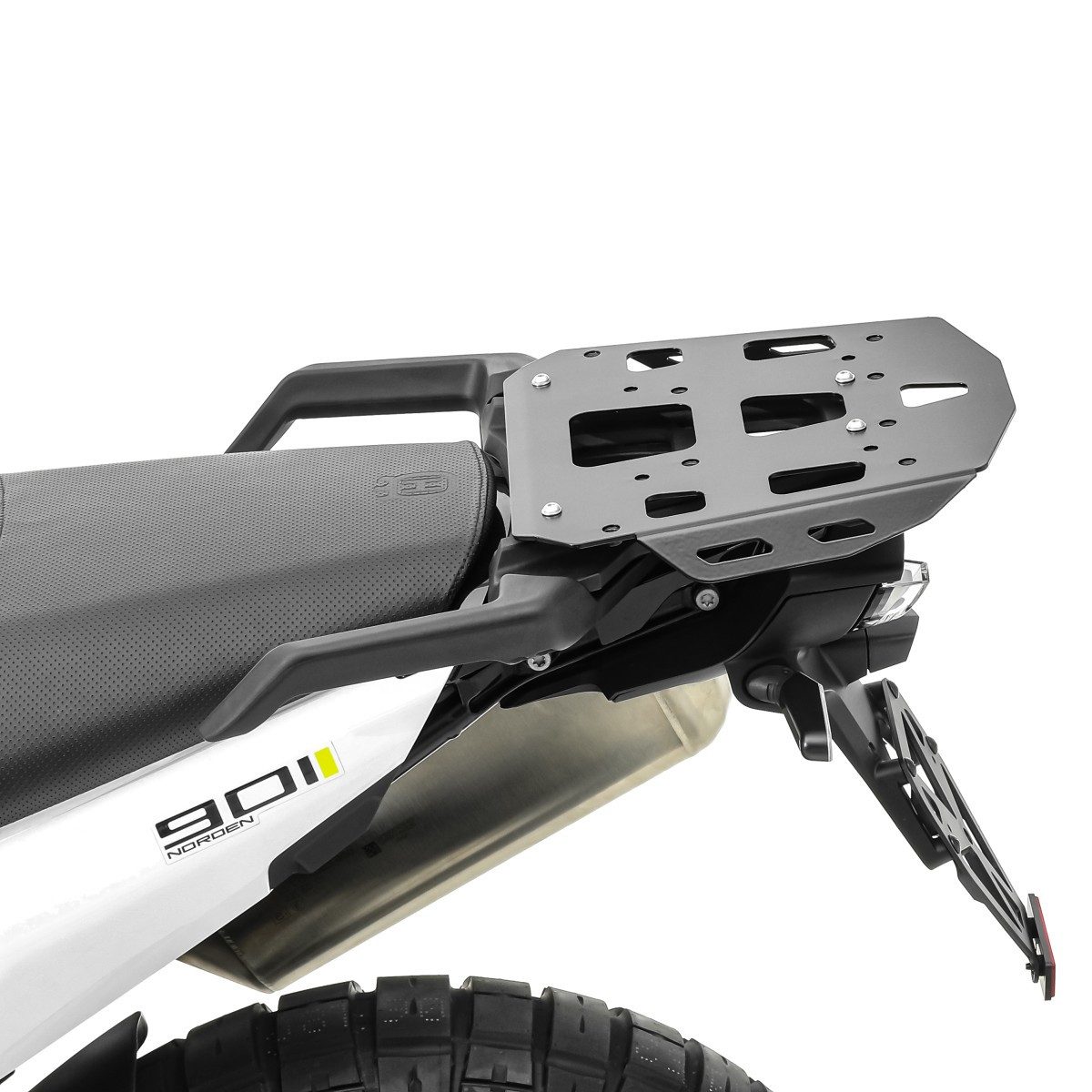 Bagtecs Topcase Set Alu Topcase + Träger für Husqvarna Norden 901 21-26 # XB65 schwarz