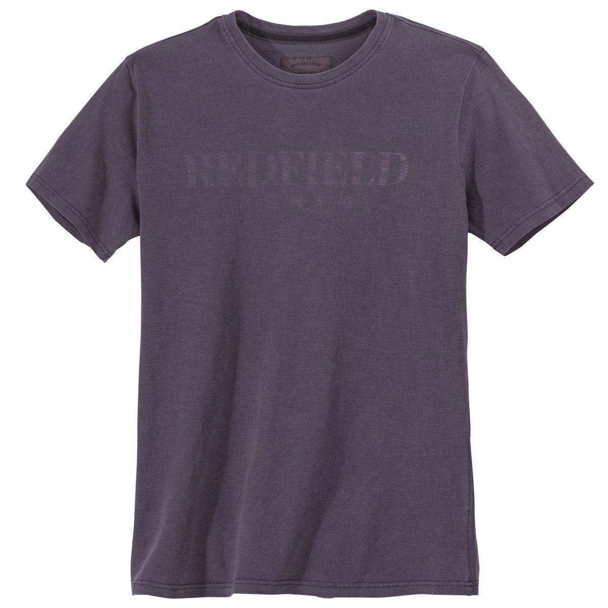 redfield Rundhalsshirt Große Größen Vintage T-Shirt pflaume Print Redfield