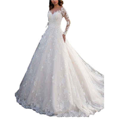 ZWY Abendkleid Damen Partykleid Bankett Kleid Hochzeitskleid Spitzenkleid (1-tlg)