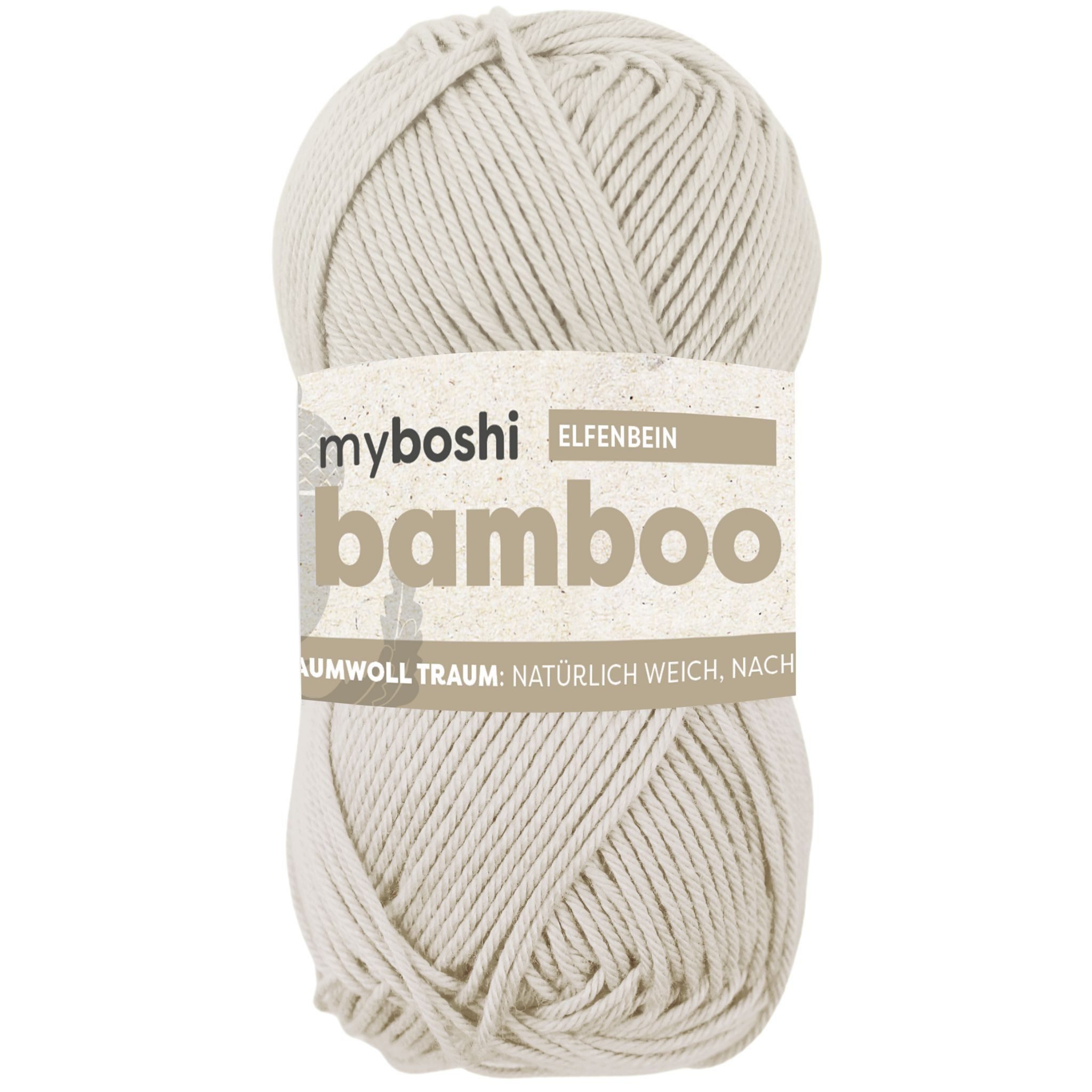myboshi Bamboo, Bambus-Baumwollgarn Häkelwolle, 125 m (1-St), Uni