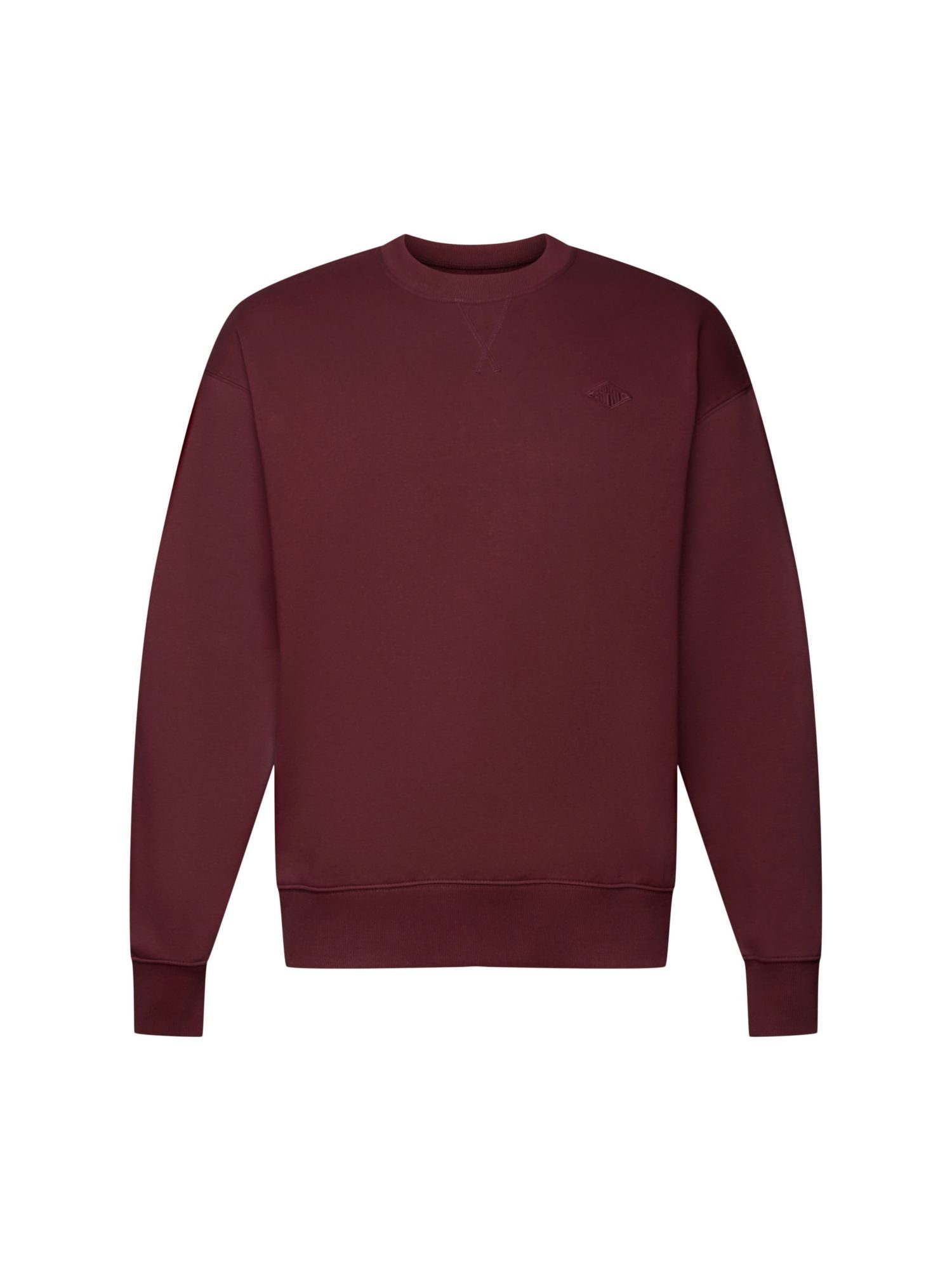 Esprit Sweatshirt Sweatshirt mit AUBERGINE Logostickerei (1-tlg)