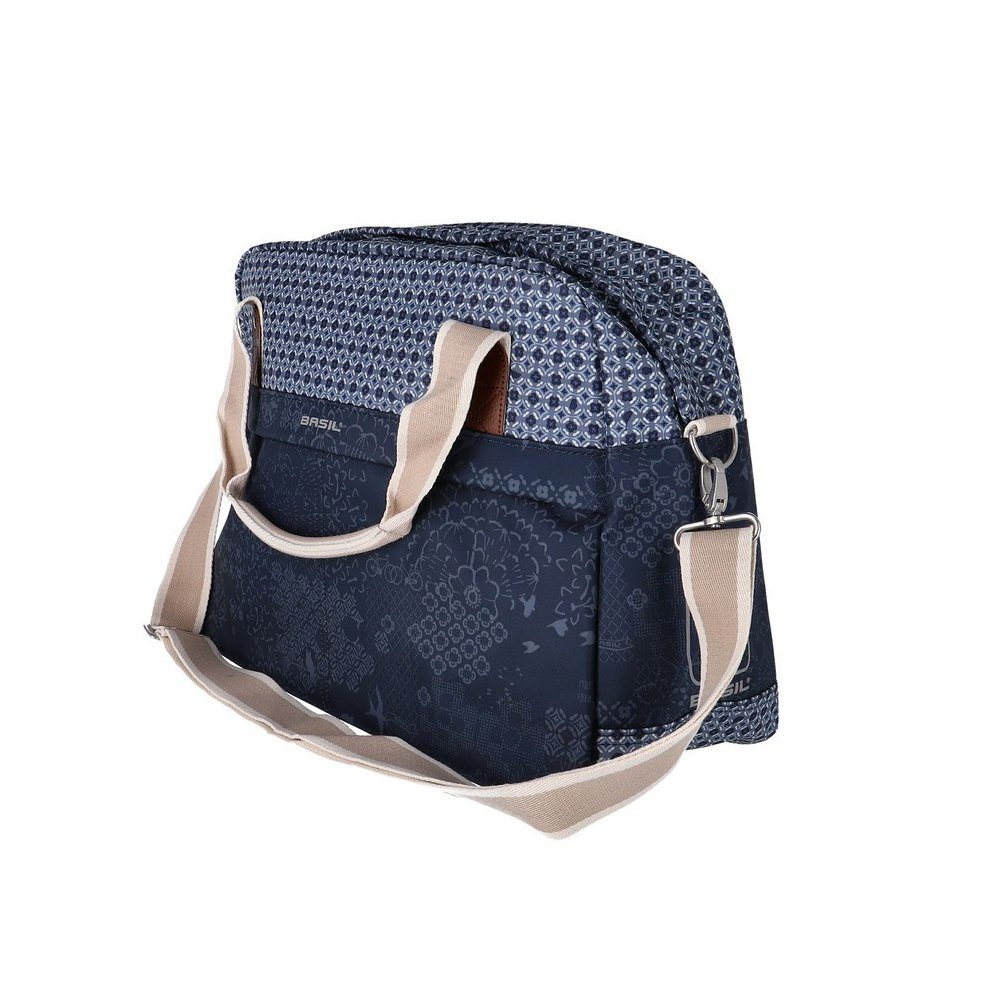 Basil Fahrradkorb Schultertasche Boheme Carry All indigo blue mit Reißverschluss, 18 Li