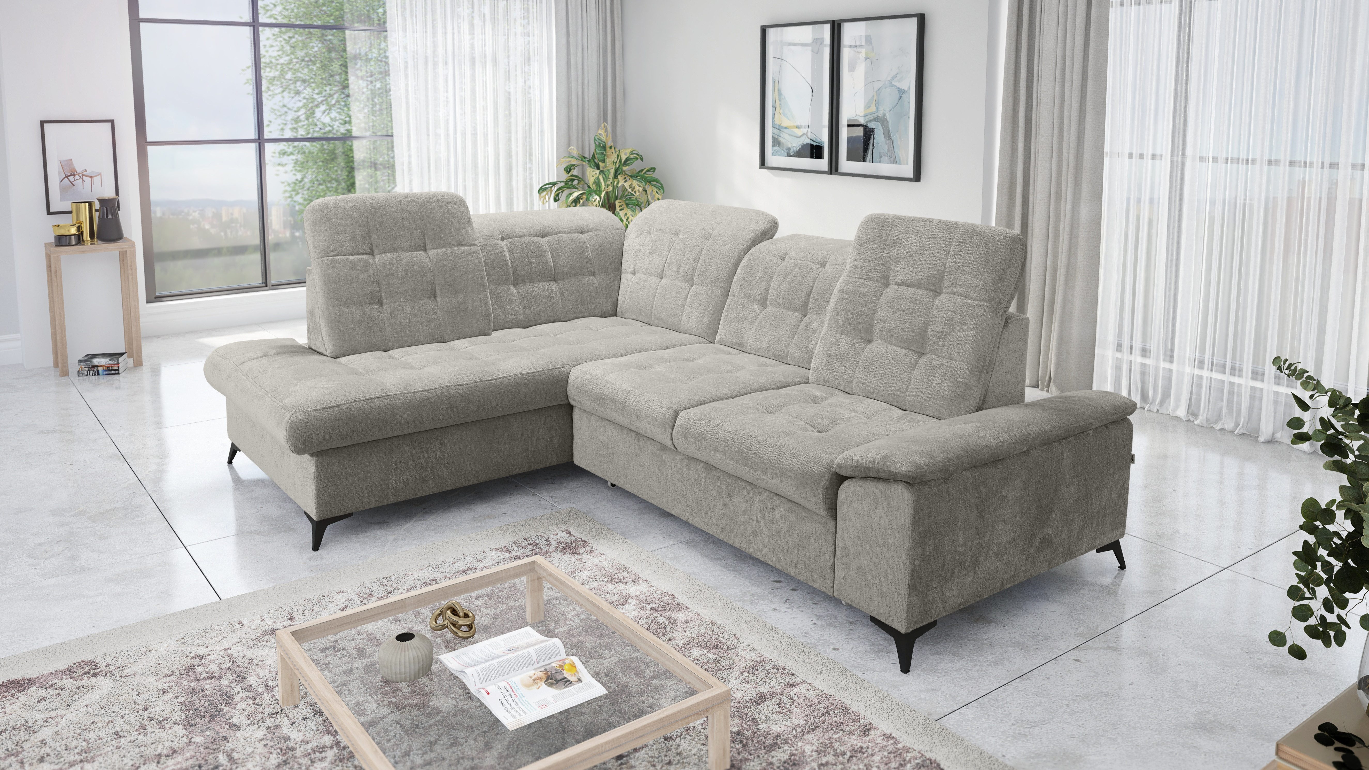 robin Ecksofa L-Form Ecksofa mit Schlaffunktion günstig online kaufen