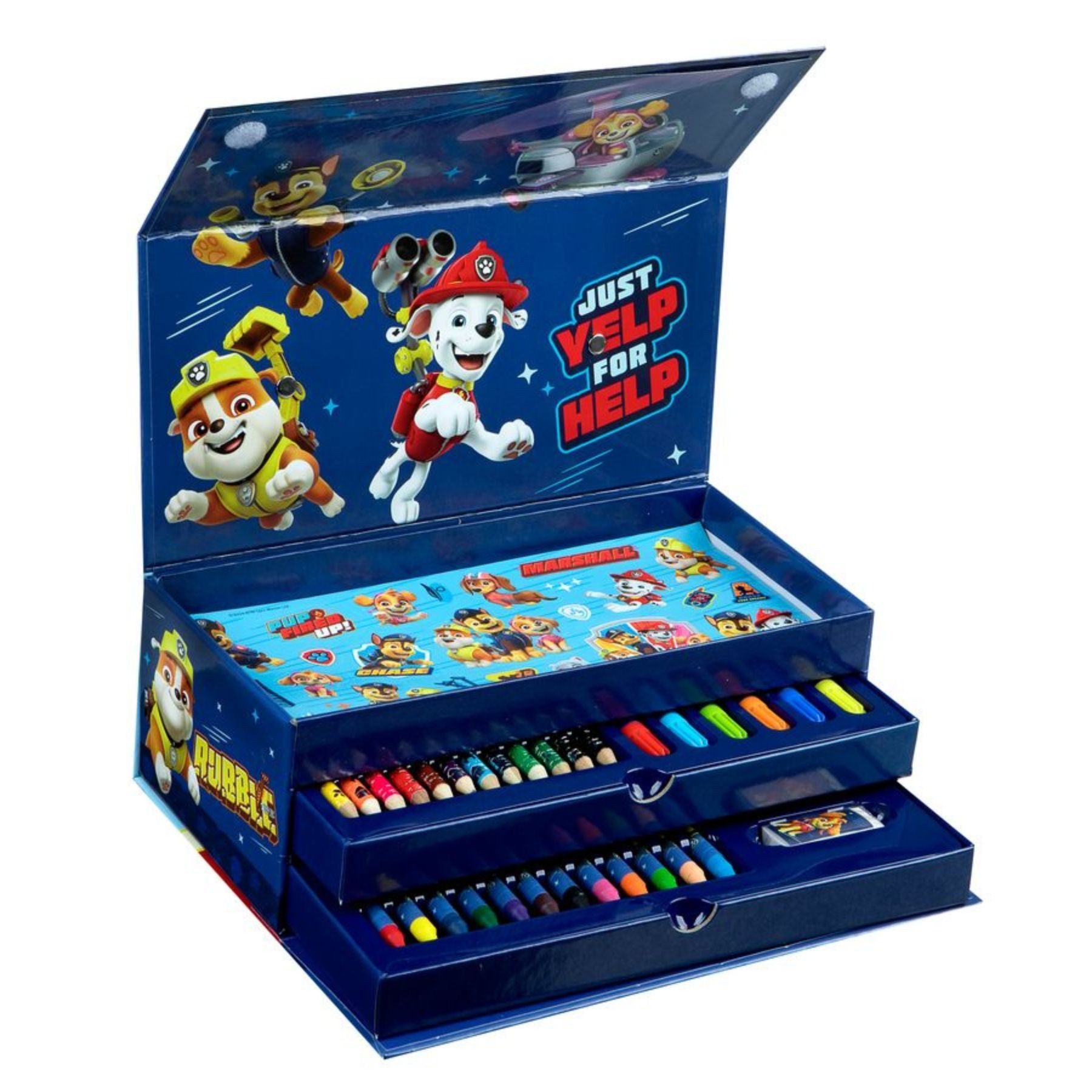 PAW PATROL Kreativset Malkasten mit Schublade Malkasten für junge Künstler