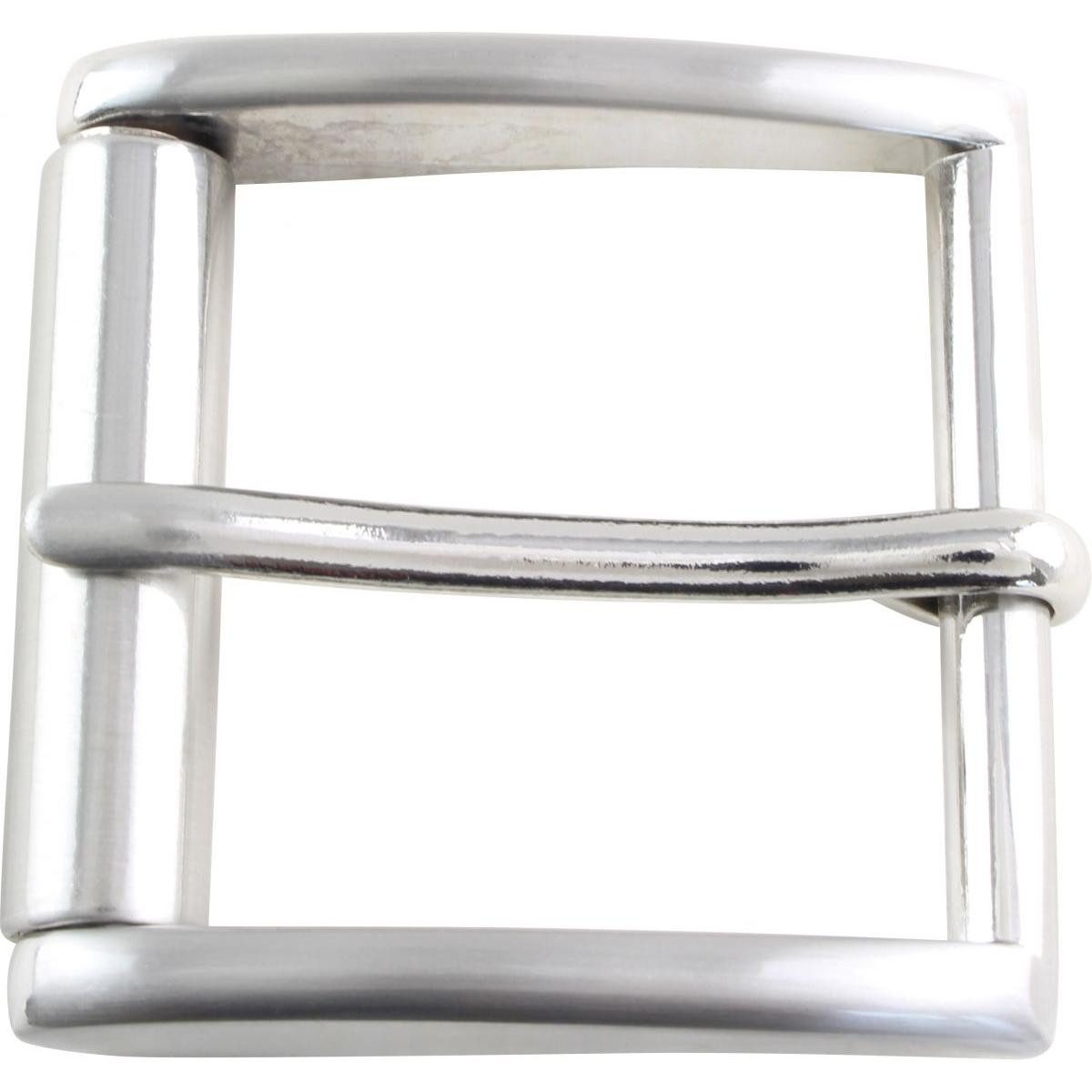 BELTINGER Gürtelschnalle mit Rolle 4,0 cm, Buckle Wechselschließe Gürtelschließe 40mm Massiv, (1-St)