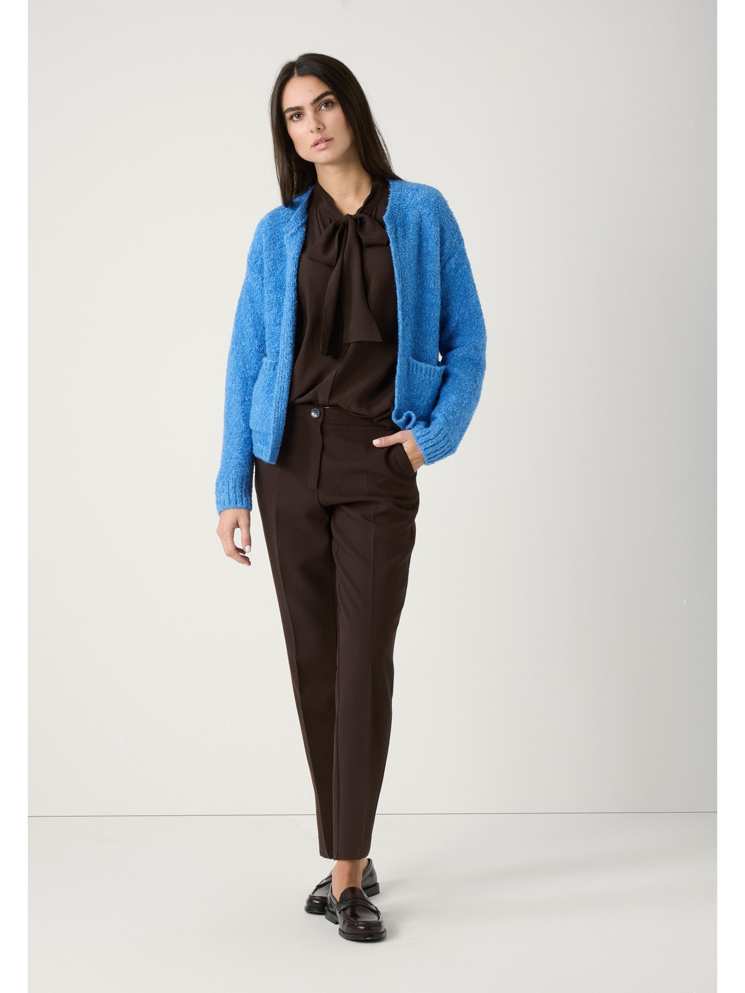 MORE&MORE Strickjacke Bouclé Cardigan günstig online kaufen