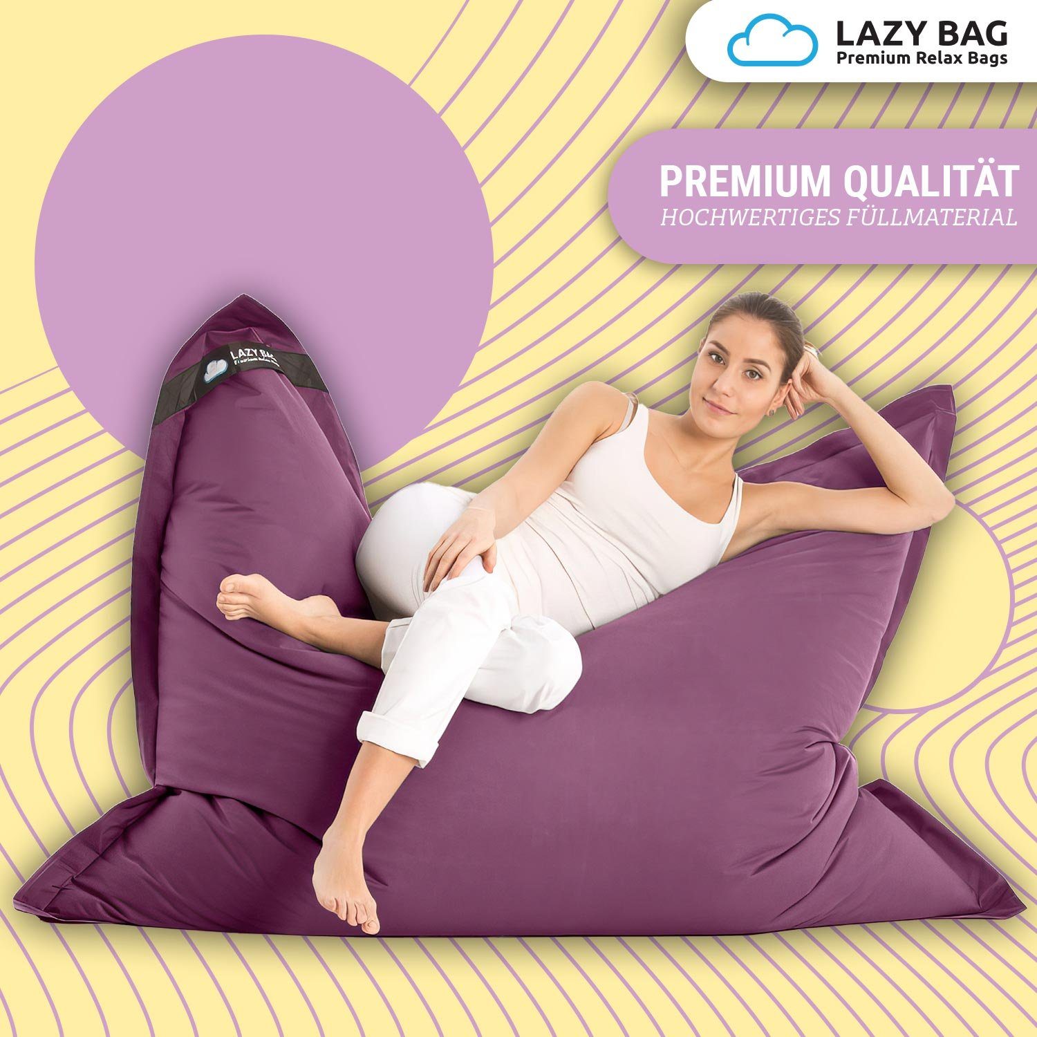 LazyBag Sitzsack Lazybag – XXL Nylon Sitzsack – Wasserfest, Innen und Außen günstig online kaufen