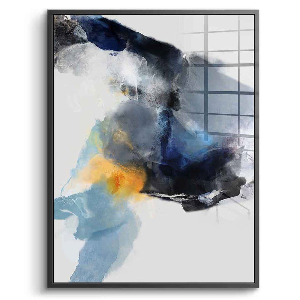 DOTCOMCANVAS® Acrylglasbild Macroscopic - Acrylglas, Acrylglasbild grau Macroscopic moderne abstrakte Kunst Druck Wandbild