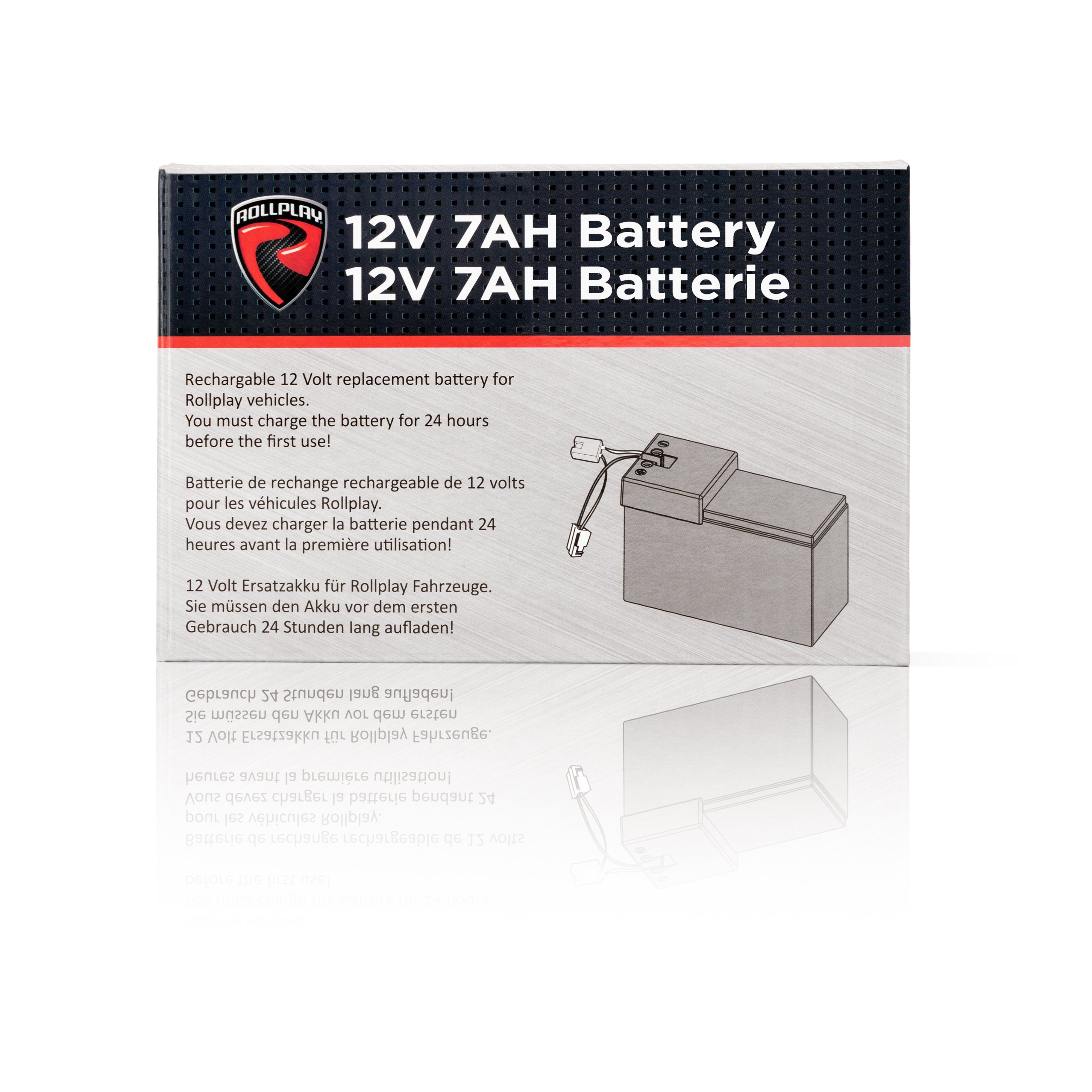 Rollplay Rollplay 12V Batterie für Elektrofahrzeuge Kinder, Blei-Alkali Kinderfahrzeug-Batterie für