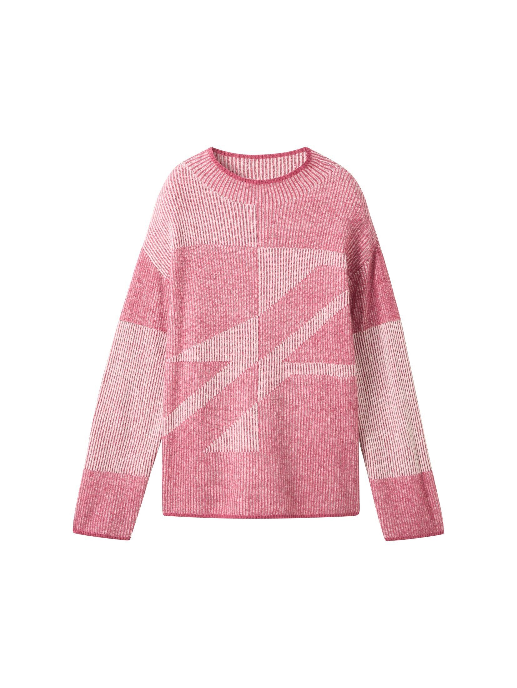pink plaited structure knit