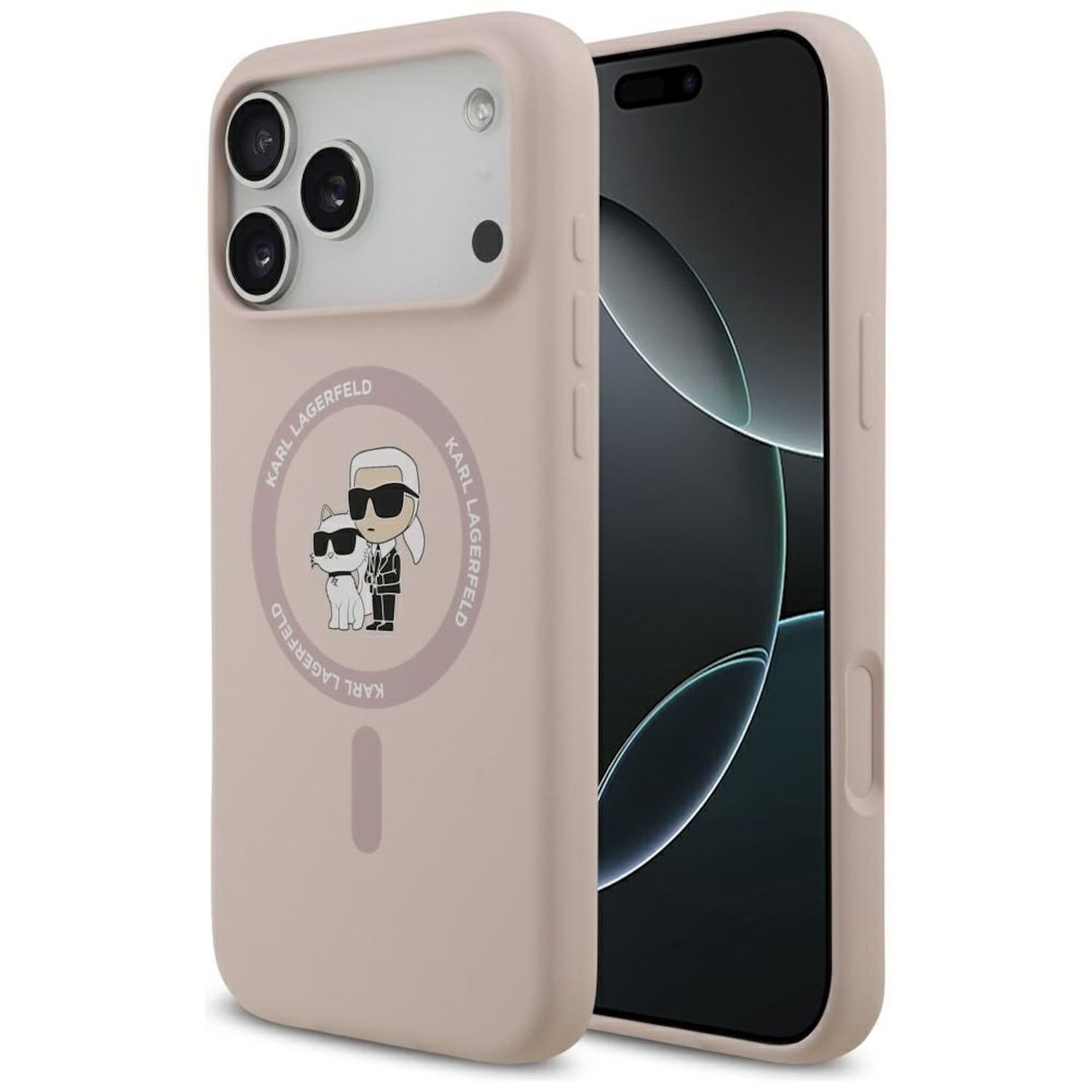 KARL LAGERFELD Smartphone-Hülle Karl Lagerfeld Apple iPhone 17 Pro Max Silic. Karl&Choupette MagSafe