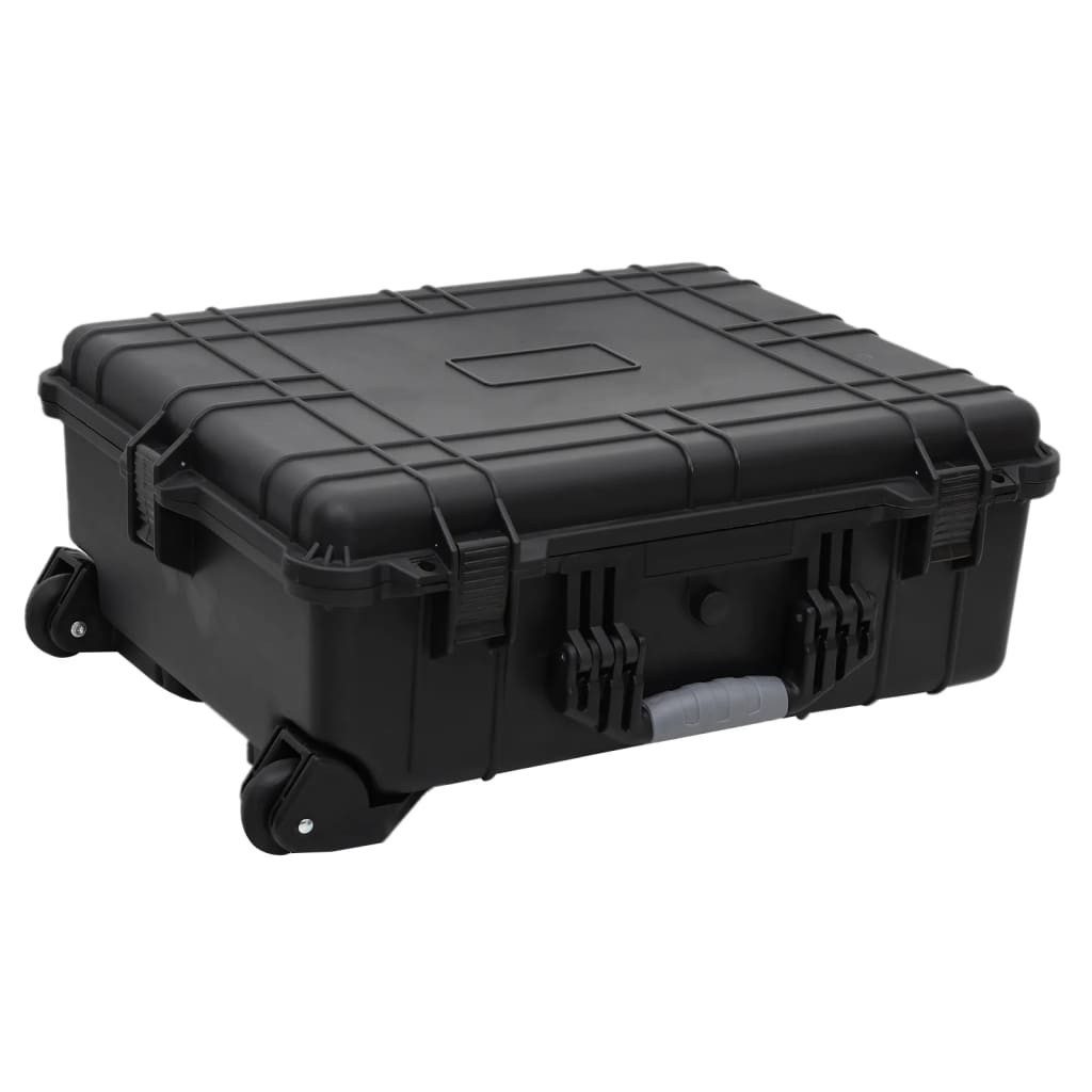 vidaXL Handtasche Flugkoffer mit Rollen Schwarz 63x50x23 cm Kunststoff Kameratasche